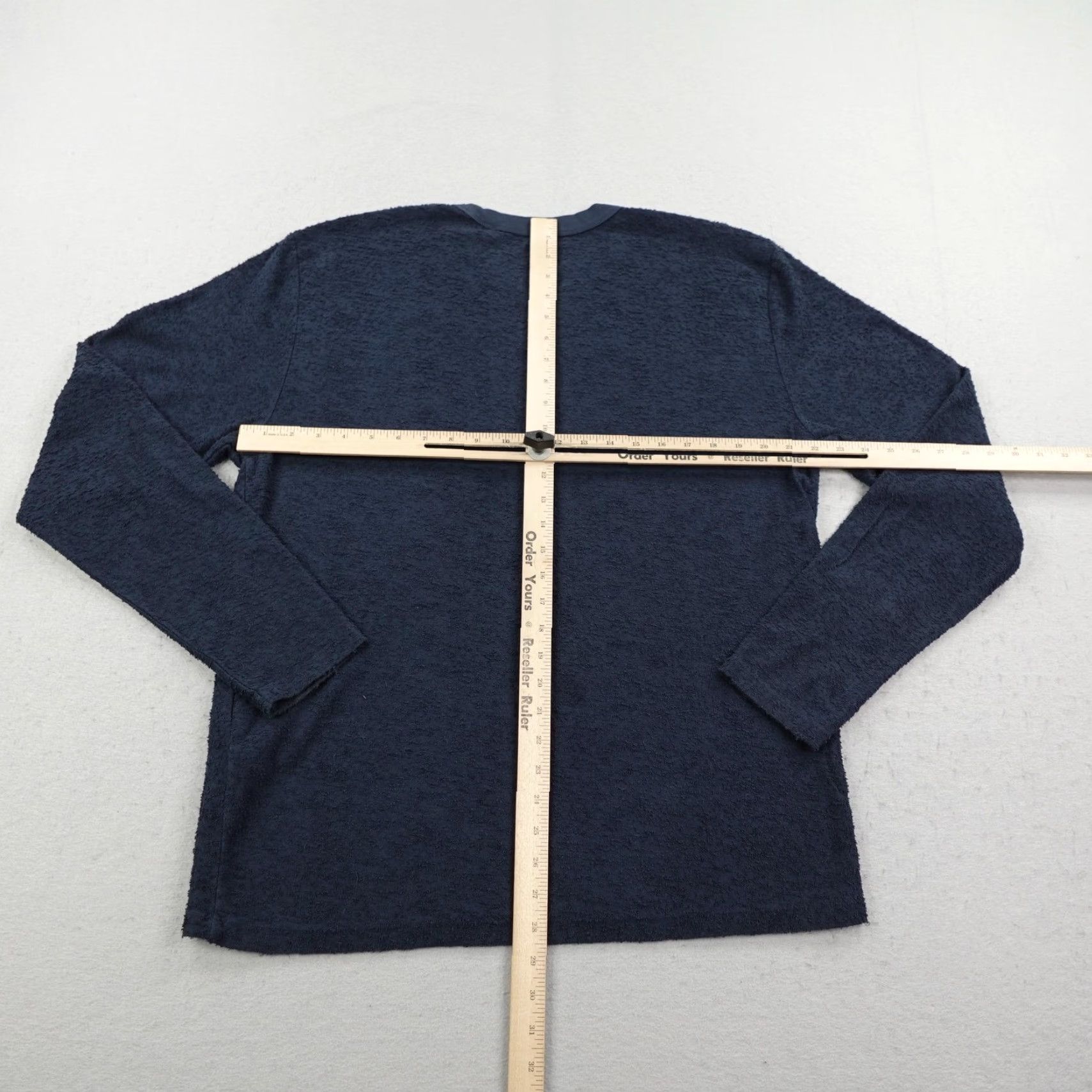 Levi's VINTAGE Levi's Made & Crafted Sweater Shirt Mens Large Navy Blue Textured Crewneck Pullover Size US L / EU 52-54 / 3 - 7 Thumbnail