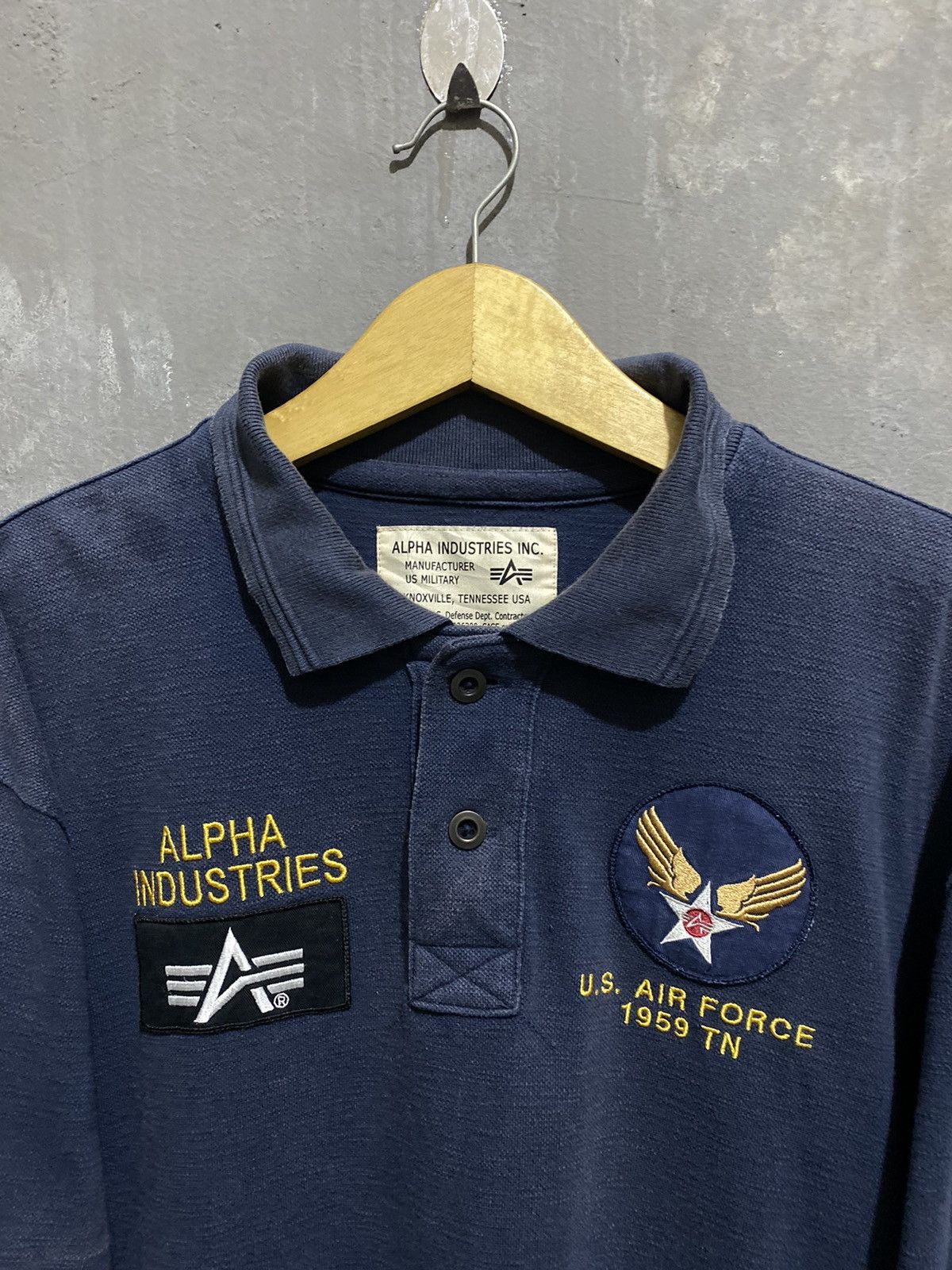 Alpha Industries Alpha industries collar shirt tee vintage Size US XXL / EU 58 / 5 - 2 Thumbnail