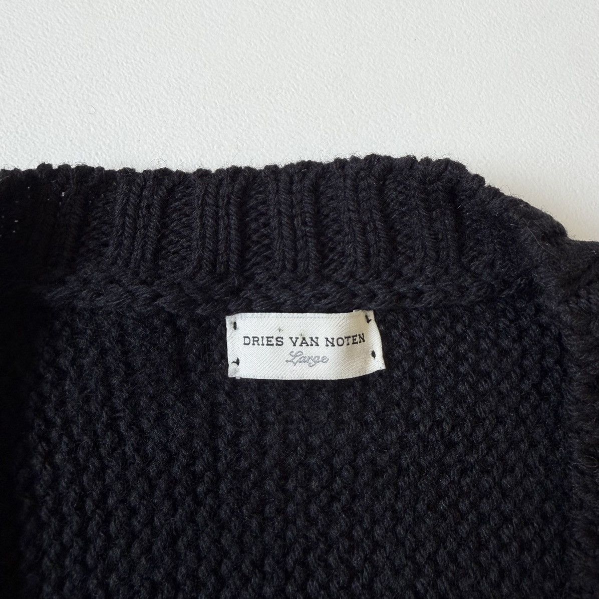 Dries Van Noten ‘Abstract Patterned’ Black Wool Cardigan Size US M / EU 48-50 / 2 - 5 Thumbnail