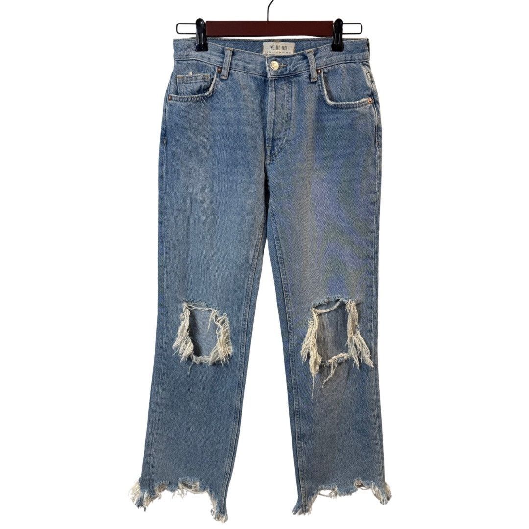 Free People We the Free Women’s Distressed Cropped Jeans Size 24 Size 24" / US 00 / IT 34 - 1 Thumbnail