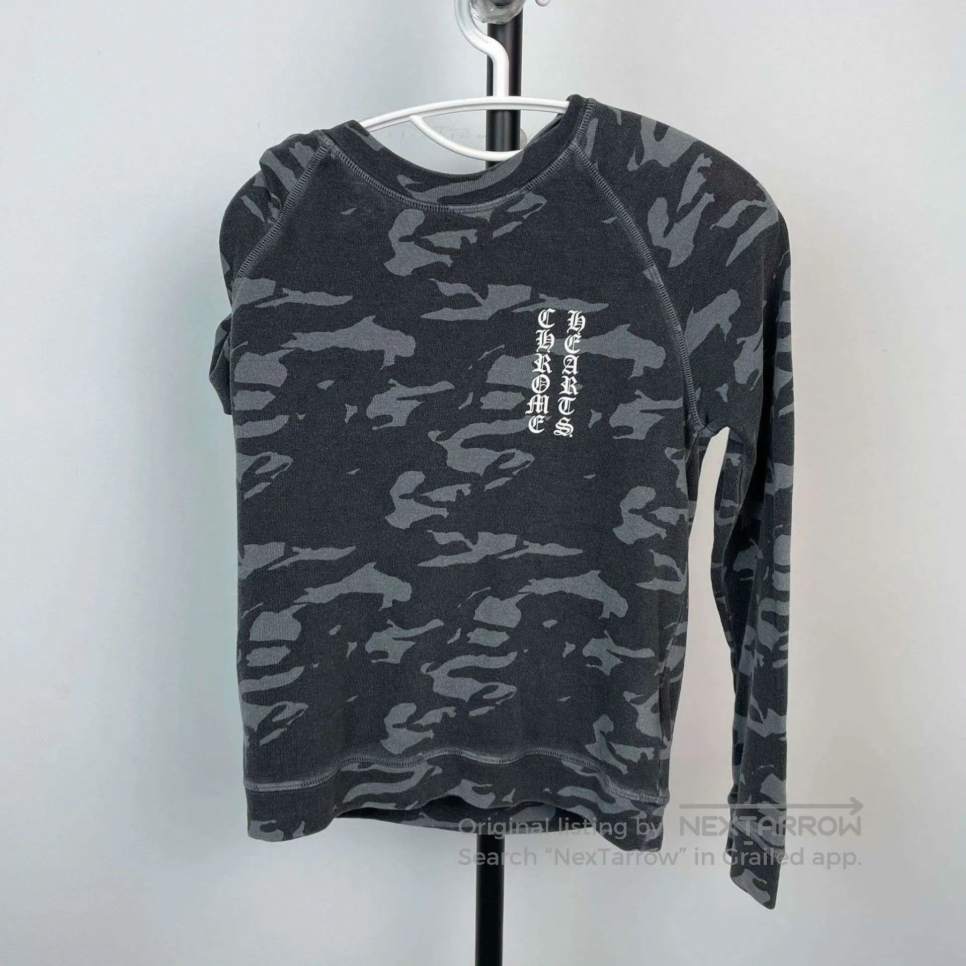 Chrome Hearts Gray Camouflage Long-Sleeve Top. Size US M / EU 48-50 / 2 - 1 Thumbnail