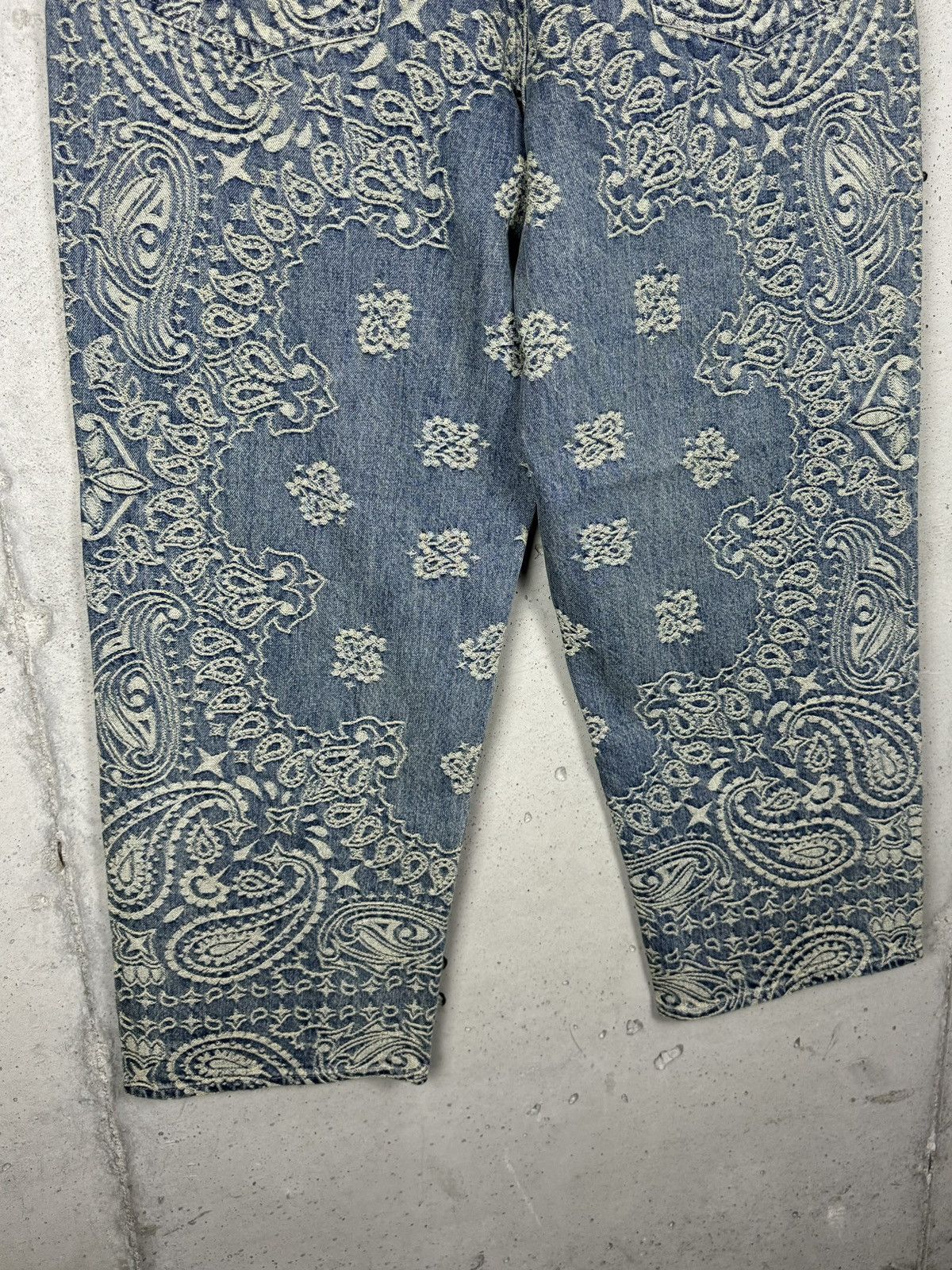 Supreme Supreme Bandana Jacquard Baggy Jean - Blue - Size 36 (NEW) Size US 36 / EU 52 - 6 Thumbnail