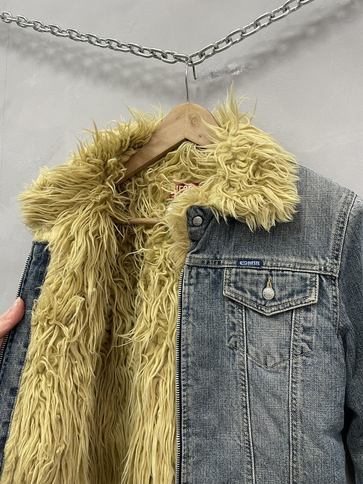 Diesel Diesel Faux Fur Denim Jacket Y2K hysteric glamour Style Size S / US 4 / IT 40 - 8 Thumbnail