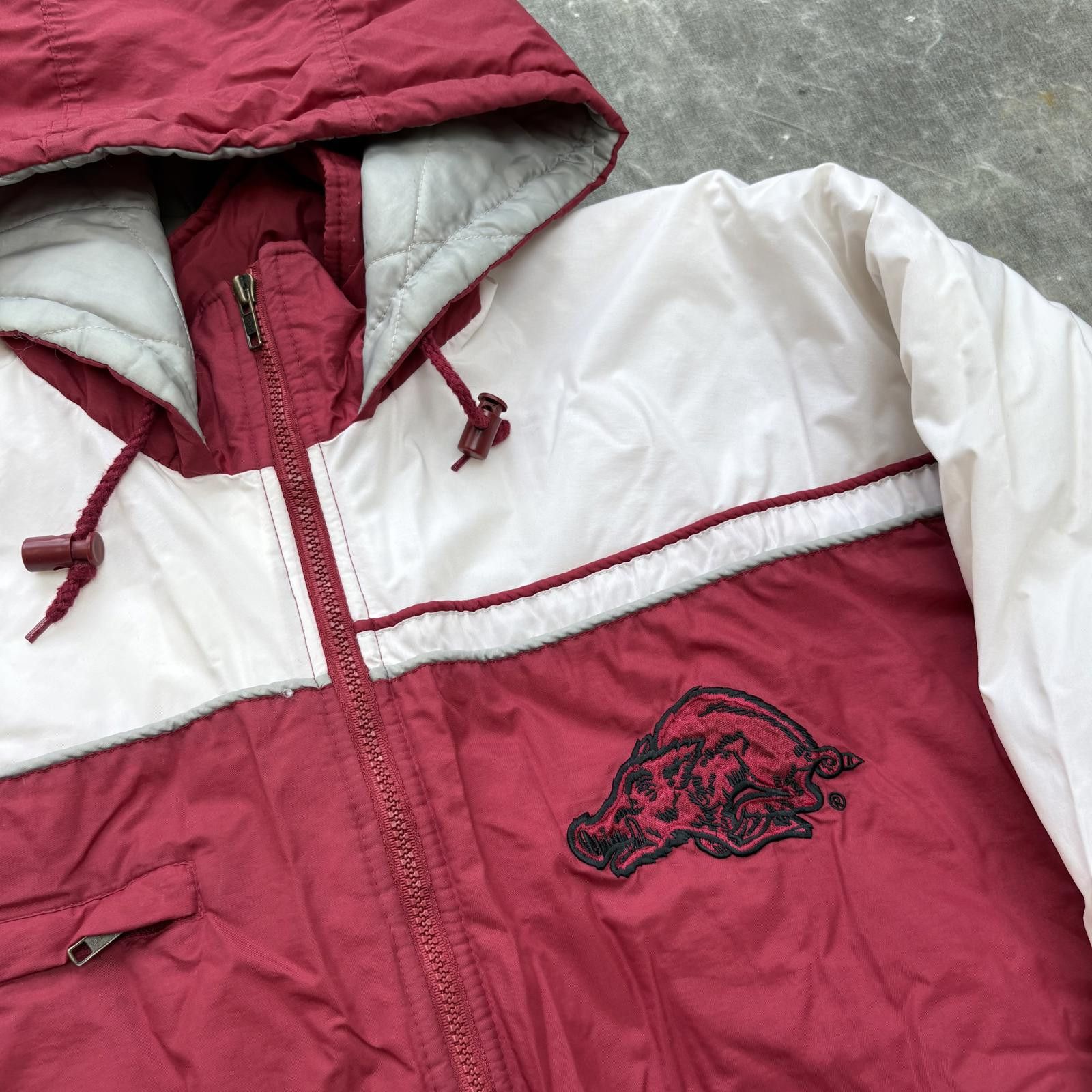Vintage Vintage 90s Arkansas Razorbacks College Sports Puffer Jacket Size US XL / EU 56 / 4 - 5 Thumbnail