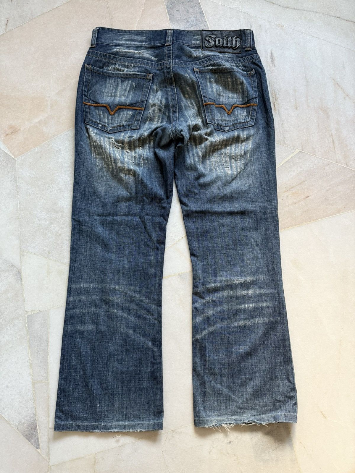 Dsquared2 Dsquared2 Distressed Denim Flare Jeans Size US 33 - 4 Thumbnail