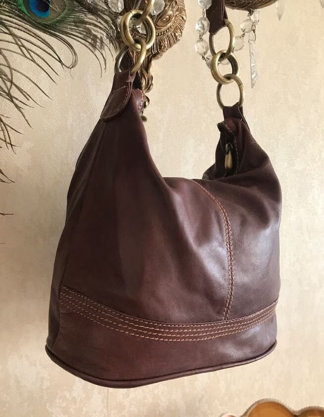 Other 2000s Vintage Brown Soft Leather Bag by Nova Leather Size ONE SIZE - 8 Thumbnail