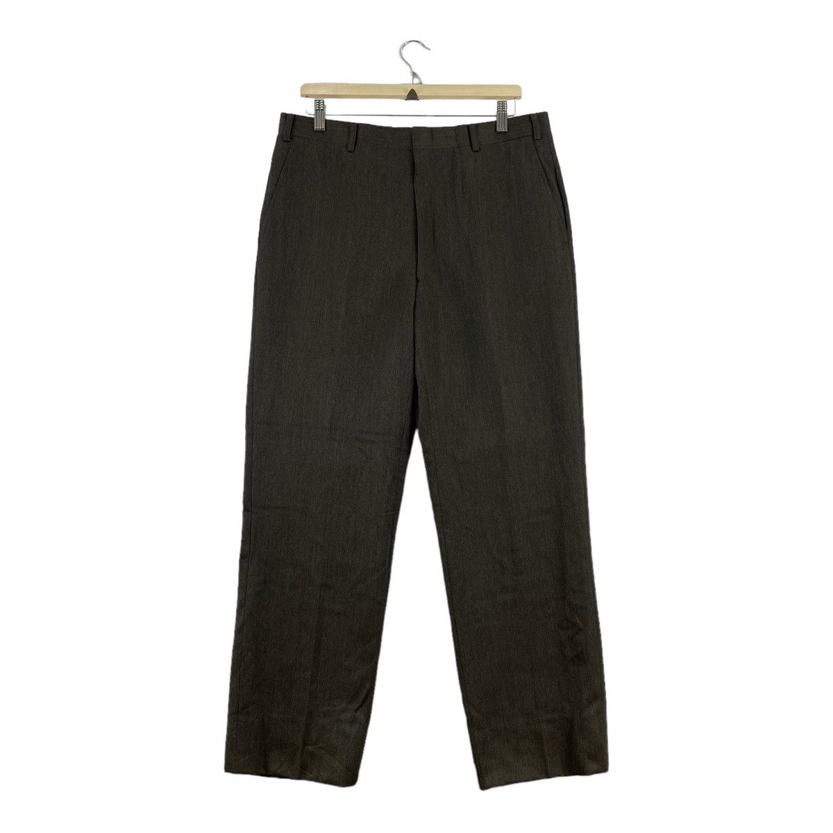 image of Burberrys England Brand Straight Cut Casual Trousers in Brown, Men's (Size 35)
