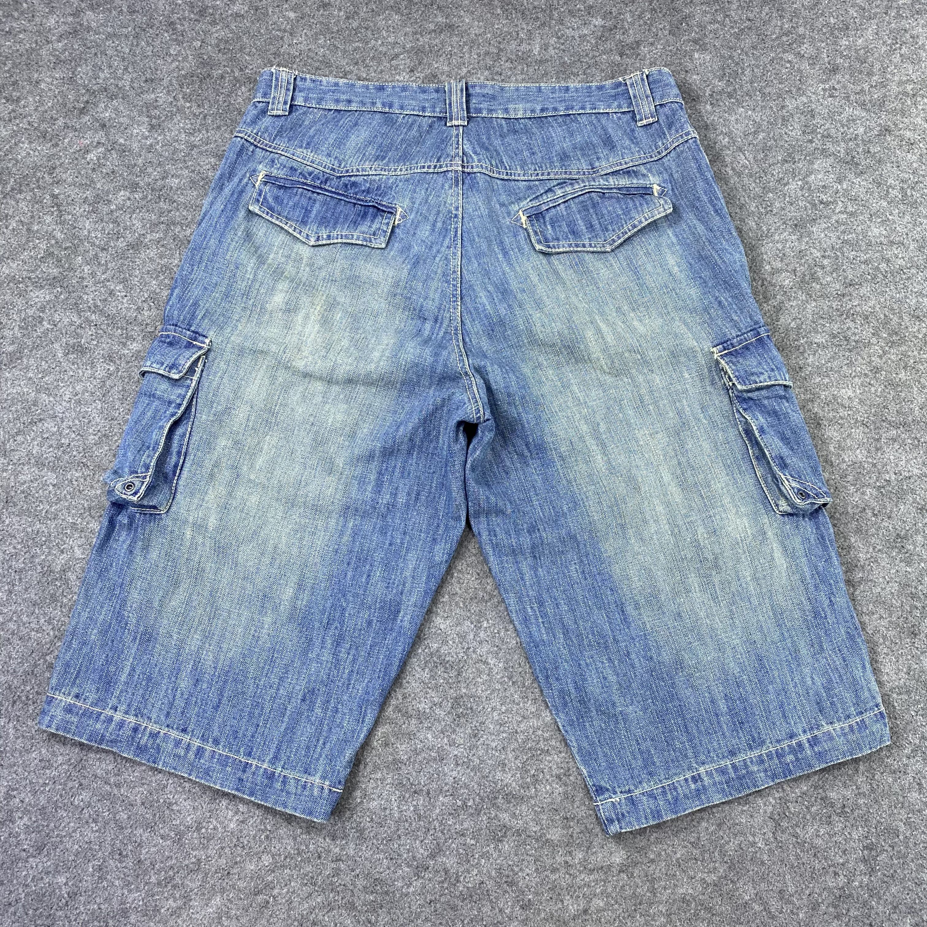 Japanese Brand Japanese Brand Blue Wash cargo short pants-C043 Size US 34 / EU 50 - 2 Thumbnail
