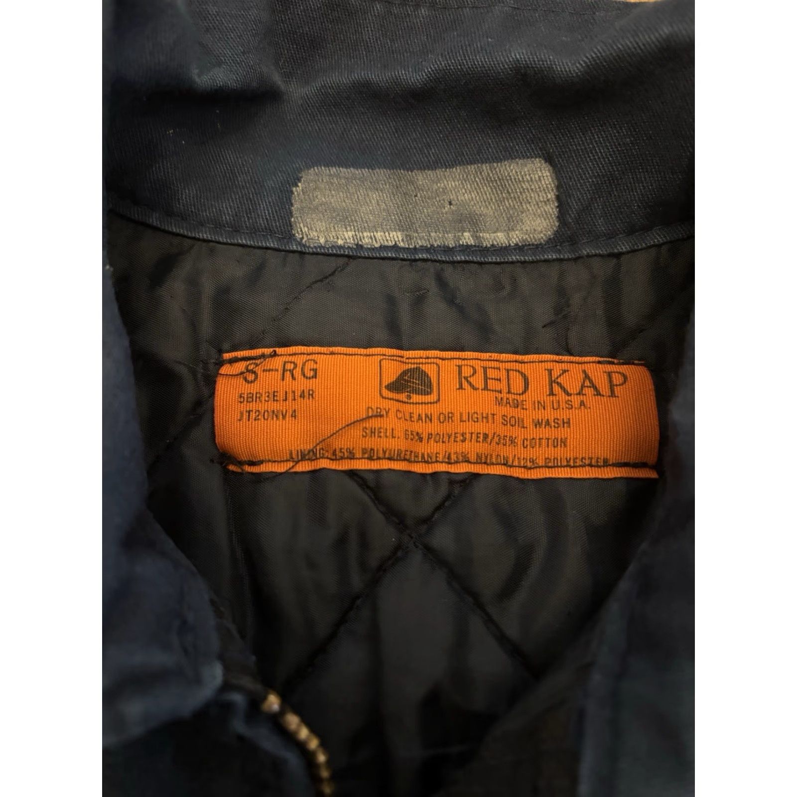 Vintage Vintage Aramark Mechanic Jacket Mens S Blue Quilted Lined Work Bomber Jacket Mid-Length Zip Zipper Button Outdoor Cotton Blend Size US S / EU 44-46 / 1 - 3 Thumbnail