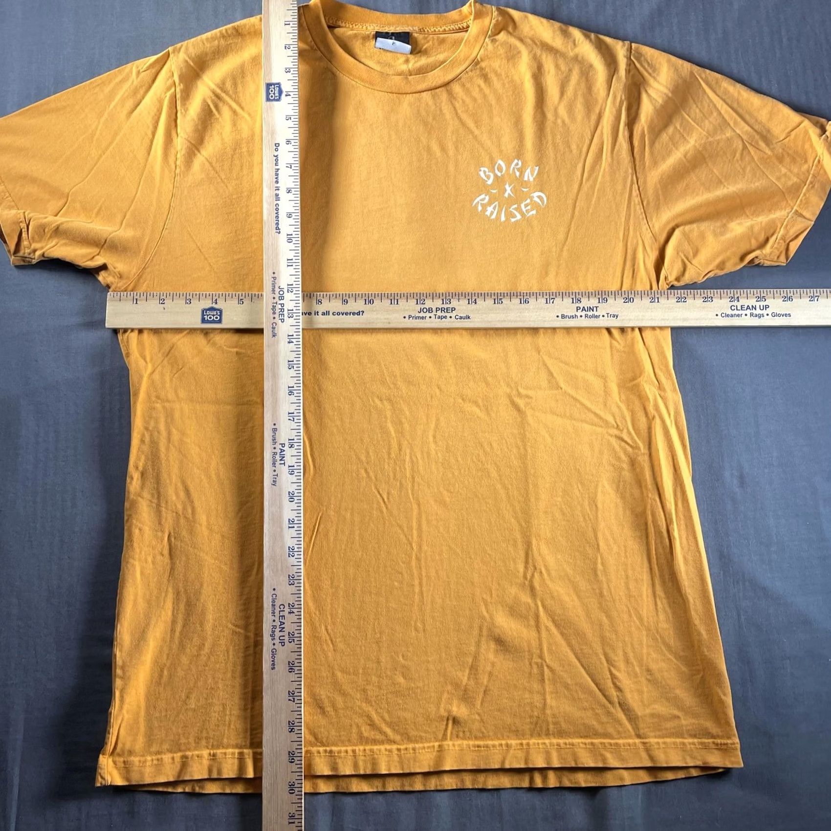 Born X Raised Born x Raised Shirt Mens Large Yellow Back Print Logo Graphic Tee Streetwear Size US L / EU 52-54 / 3 - 6 Thumbnail