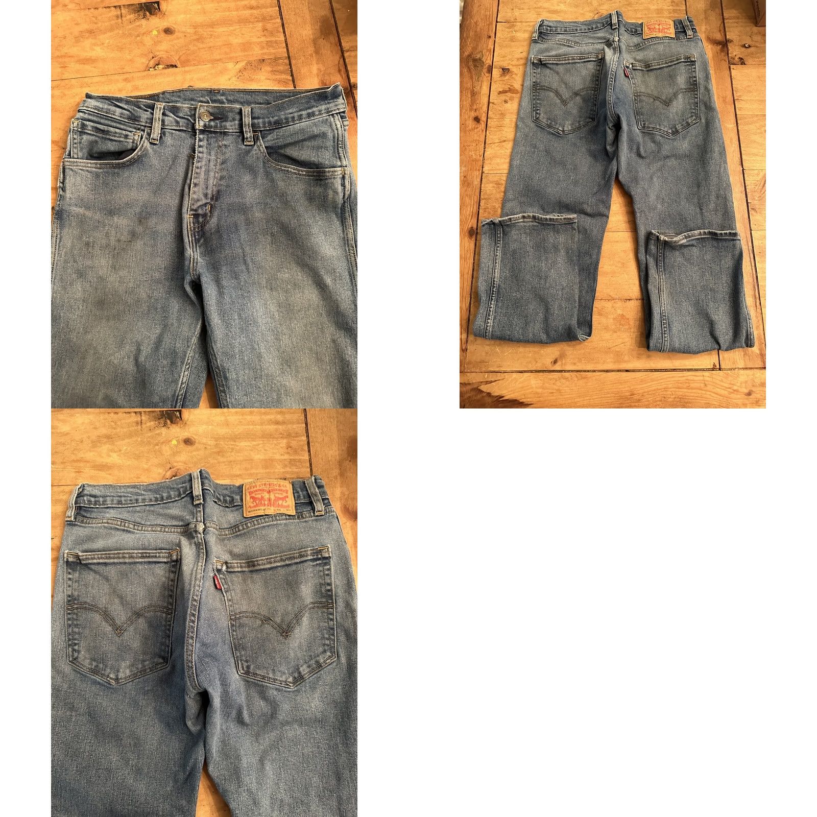 Levi's Levi's Jeans Mens 31x30 Regular Taper Blue Denim Dark Wash Workwear Fit Size US 31 - 8 Thumbnail