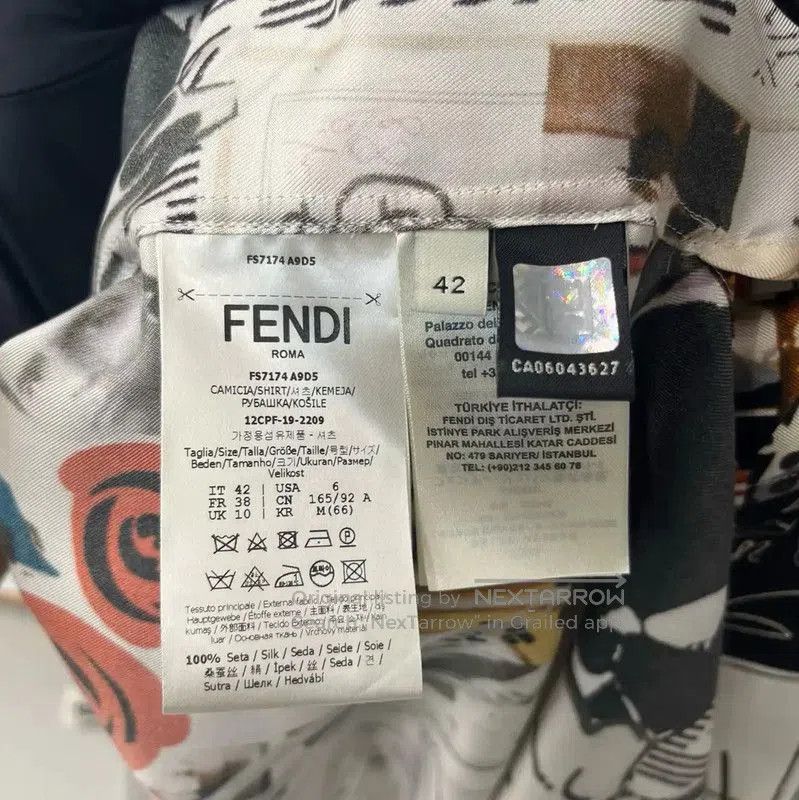 Fendi Fendi Multicolor Silk Long Sleeve Shirt . Size US XS / EU 42 / 0 - 4 Thumbnail