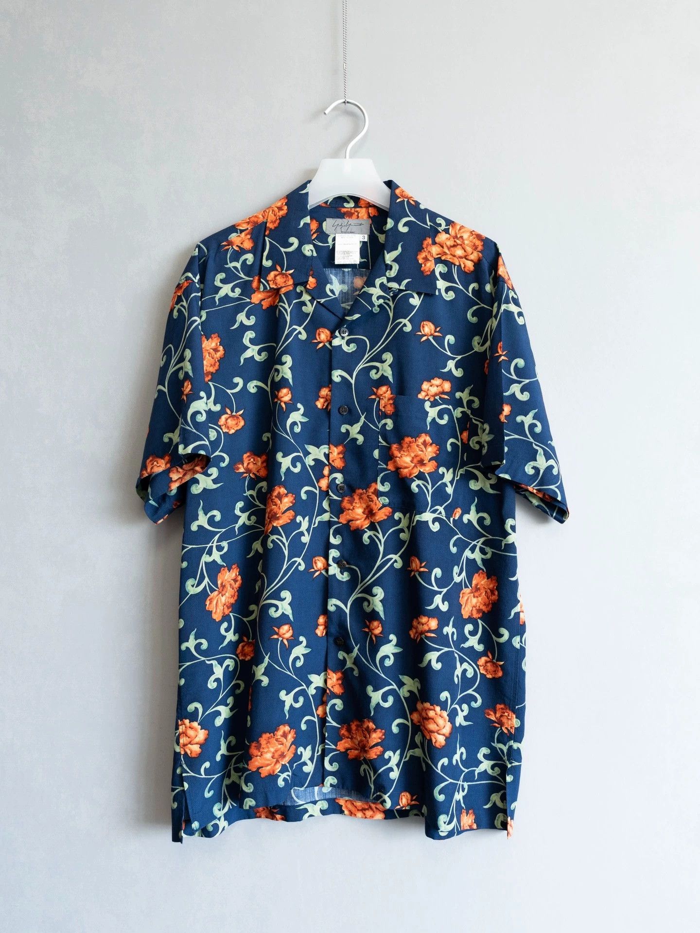 Yohji Yamamoto Yohji Yamamoto 01SS Peony Vine Cuban Collar Shirt Size US L / EU 52-54 / 3 - 1 Thumbnail