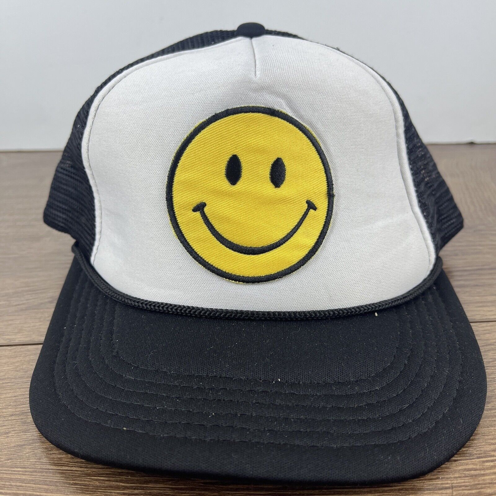 Other Smiley Face Snapback Hat Smile White Hat Adjustable Adult Si Size ONE SIZE - 2 Thumbnail