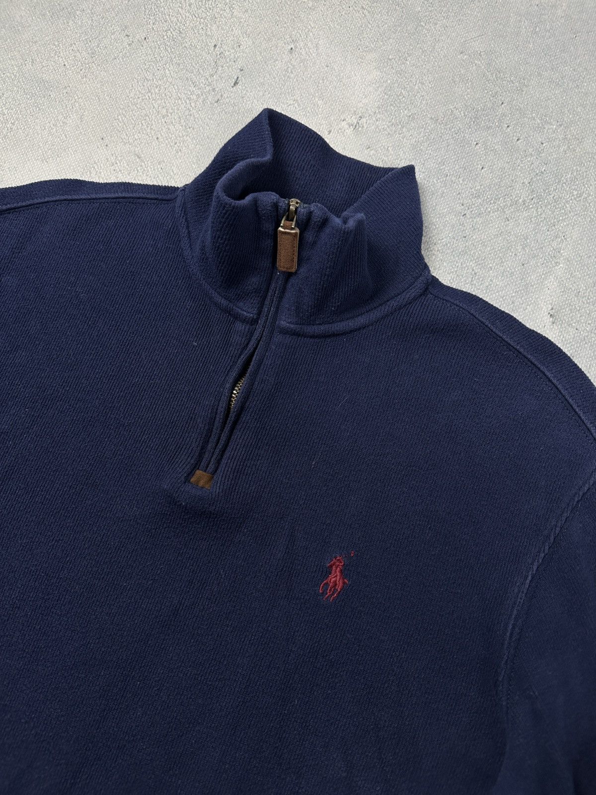 Polo Ralph Lauren Polo Ralph Lauren Quarter Zip Sweatshirt Navy Red Pony y2k Size US S / EU 44-46 / 1 - 5 Thumbnail
