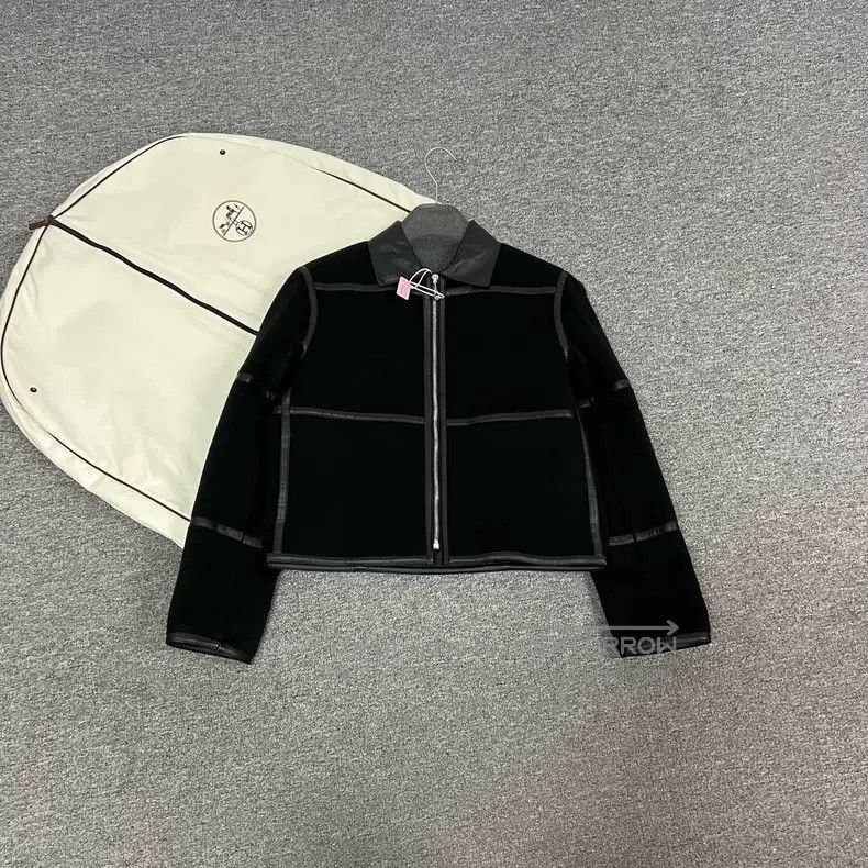 Hermes Hermes Black Cashmere and Leather Jacket Size XS / US 0-2 / IT 36-38 - 1 Thumbnail