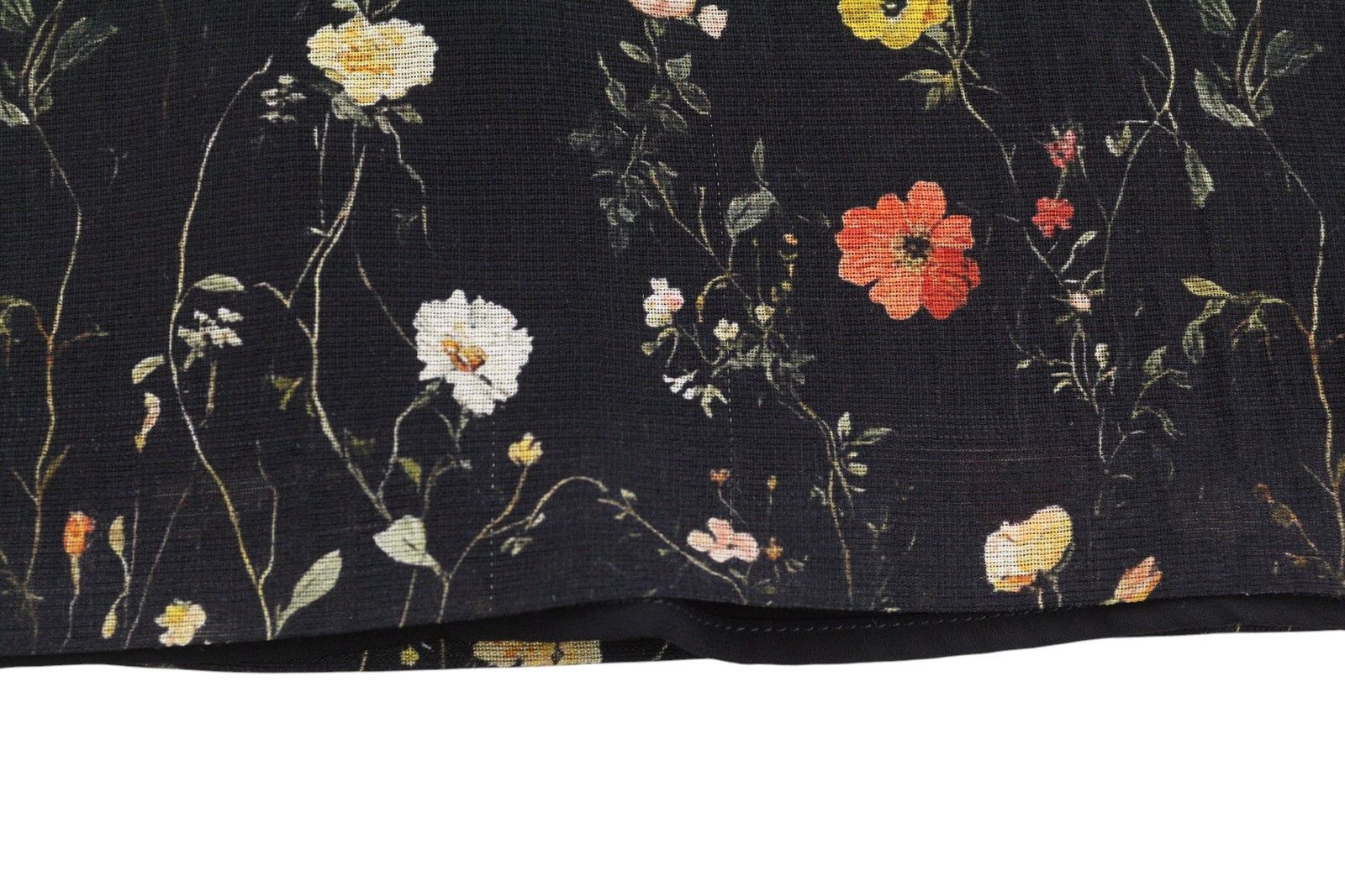 R13 RAGLAN SLEEVE BABYDOLL L Floral Black Wool Silk Dress 89922 Size L / US 10 / IT 46 - 10 Thumbnail