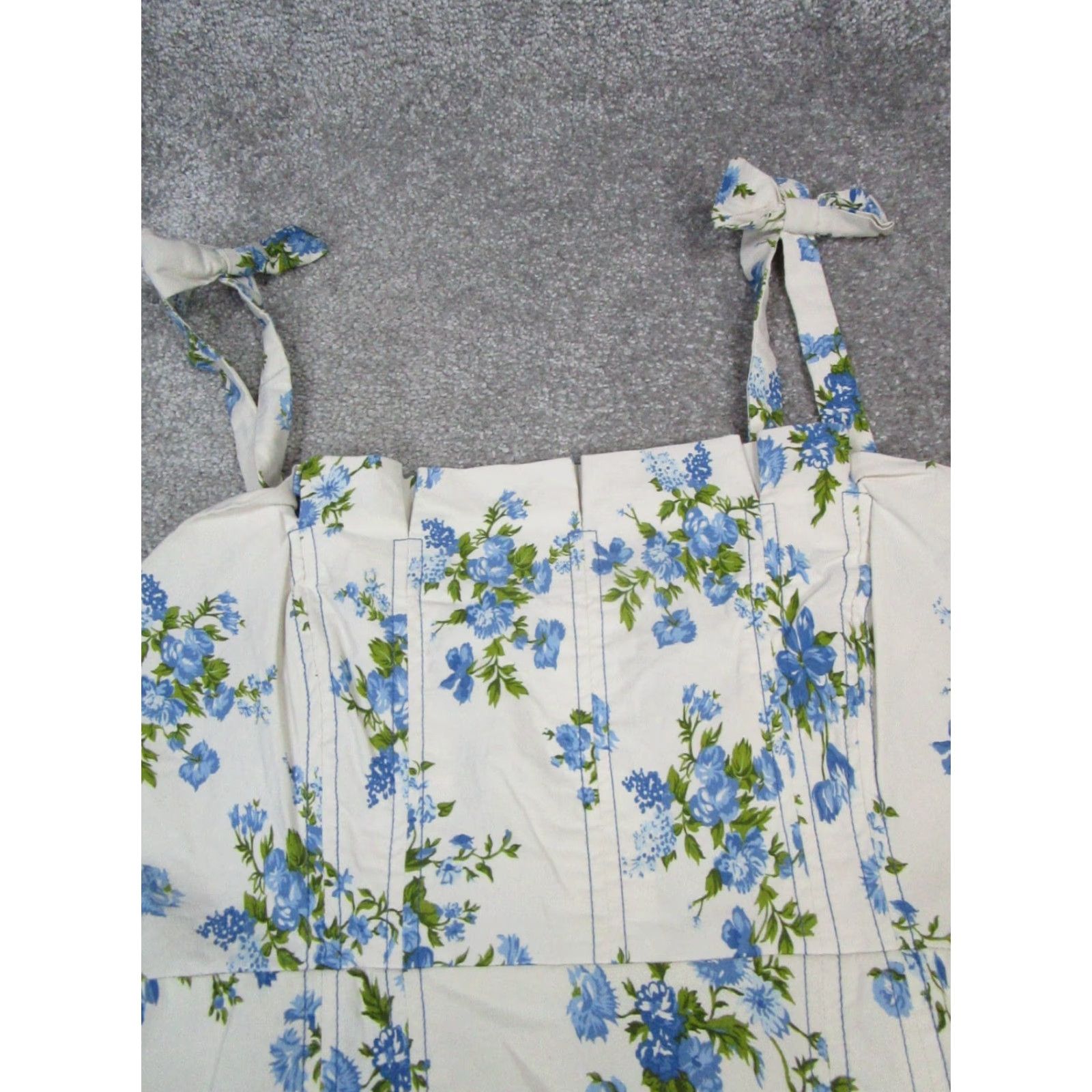 blue and white floral dress anthropologie Anthropologie Yoana Baraschi Size 0 Navy Print Dress Navy / 0