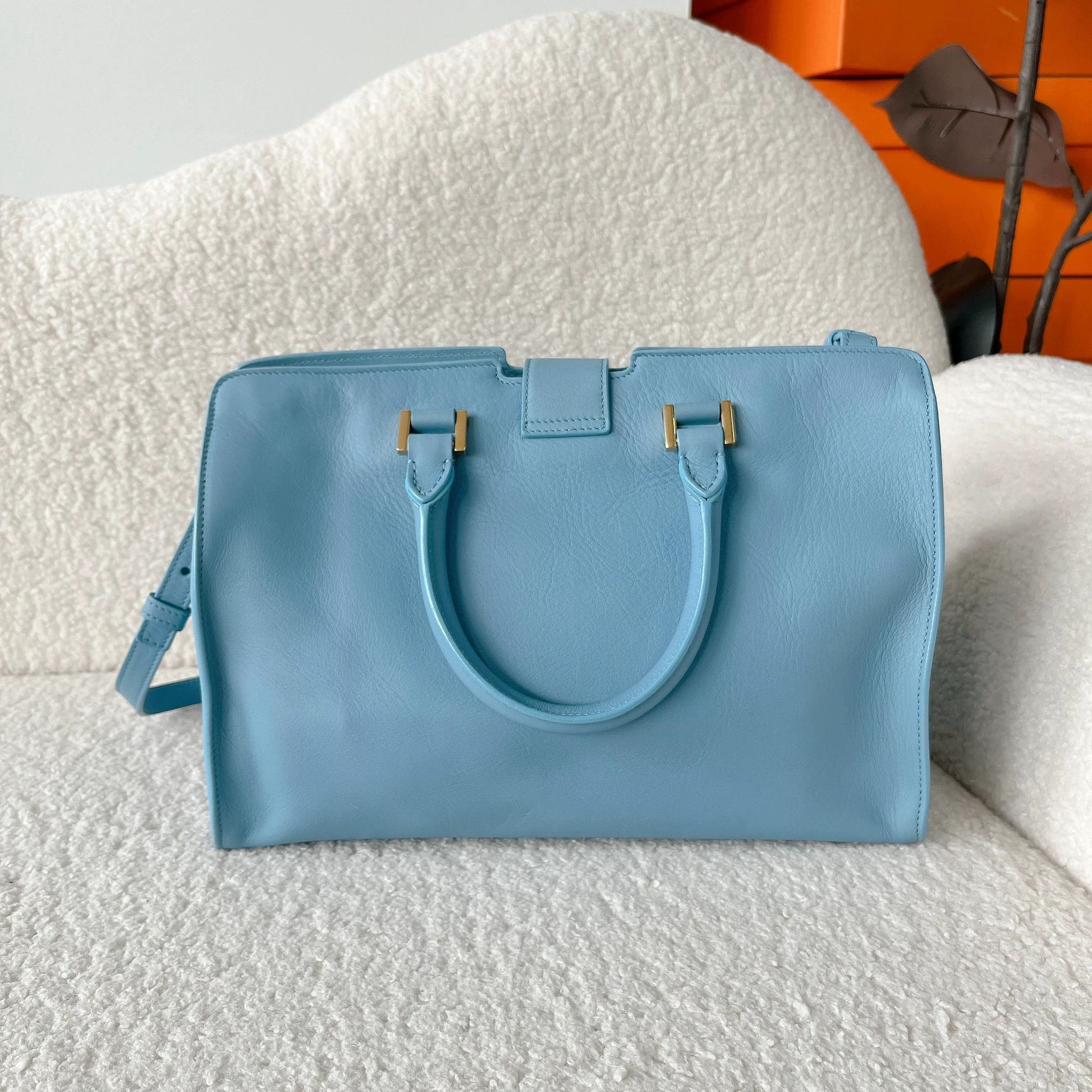 Saint Laurent Paris Saint Laurent blue cabas tote crossbody 30x20.5x14 5536 Size ONE SIZE - 2 Thumbnail