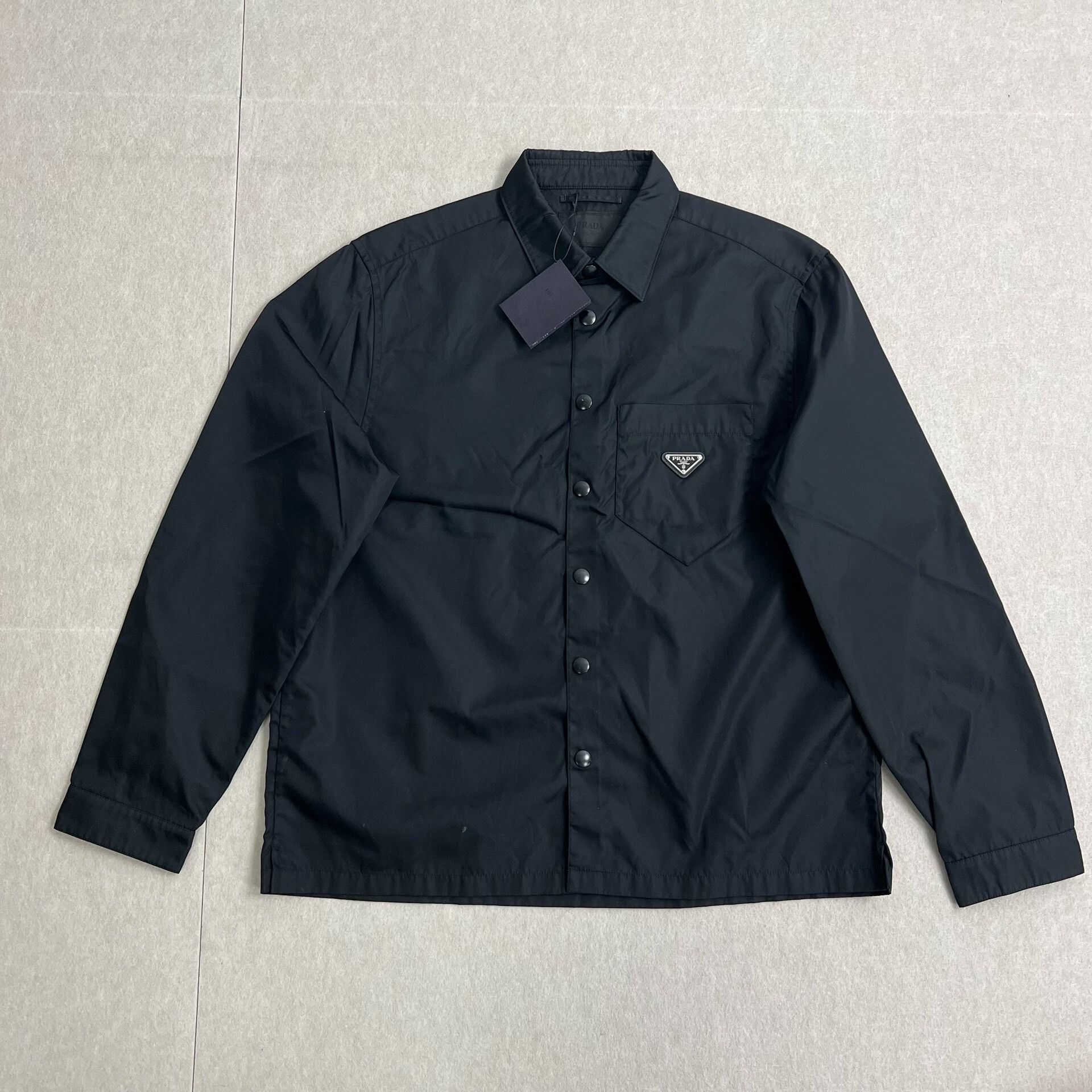 Prada prada black re-nylon jacket with logo Size US XL / EU 56 / 4 - 1 Thumbnail