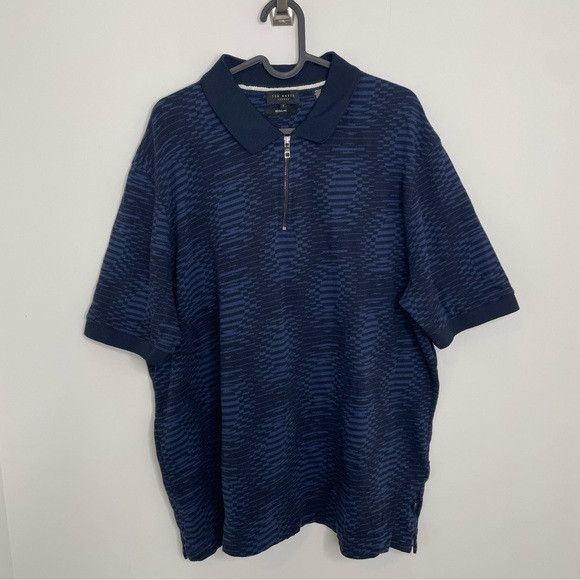 Ted Baker Ted Baker London Regular Fit Zip Up Short Sleeve Polo 7/XXL Size US XXL / EU 58 / 5 - 1 Thumbnail