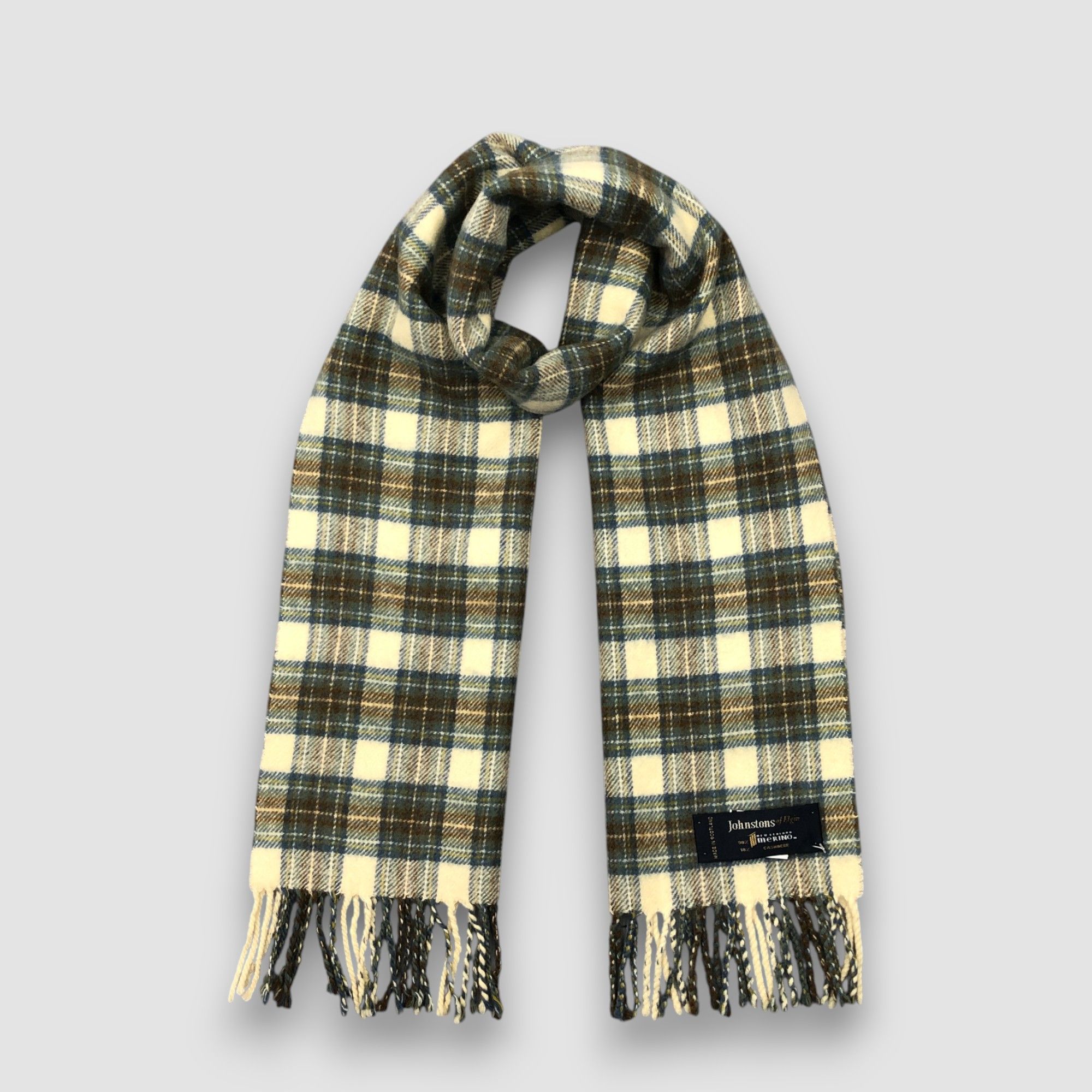 Johnstons Of Elgin Vintage Johnstons of Elgin Scarf Muffler Merino Wool Size ONE SIZE - 1 Thumbnail