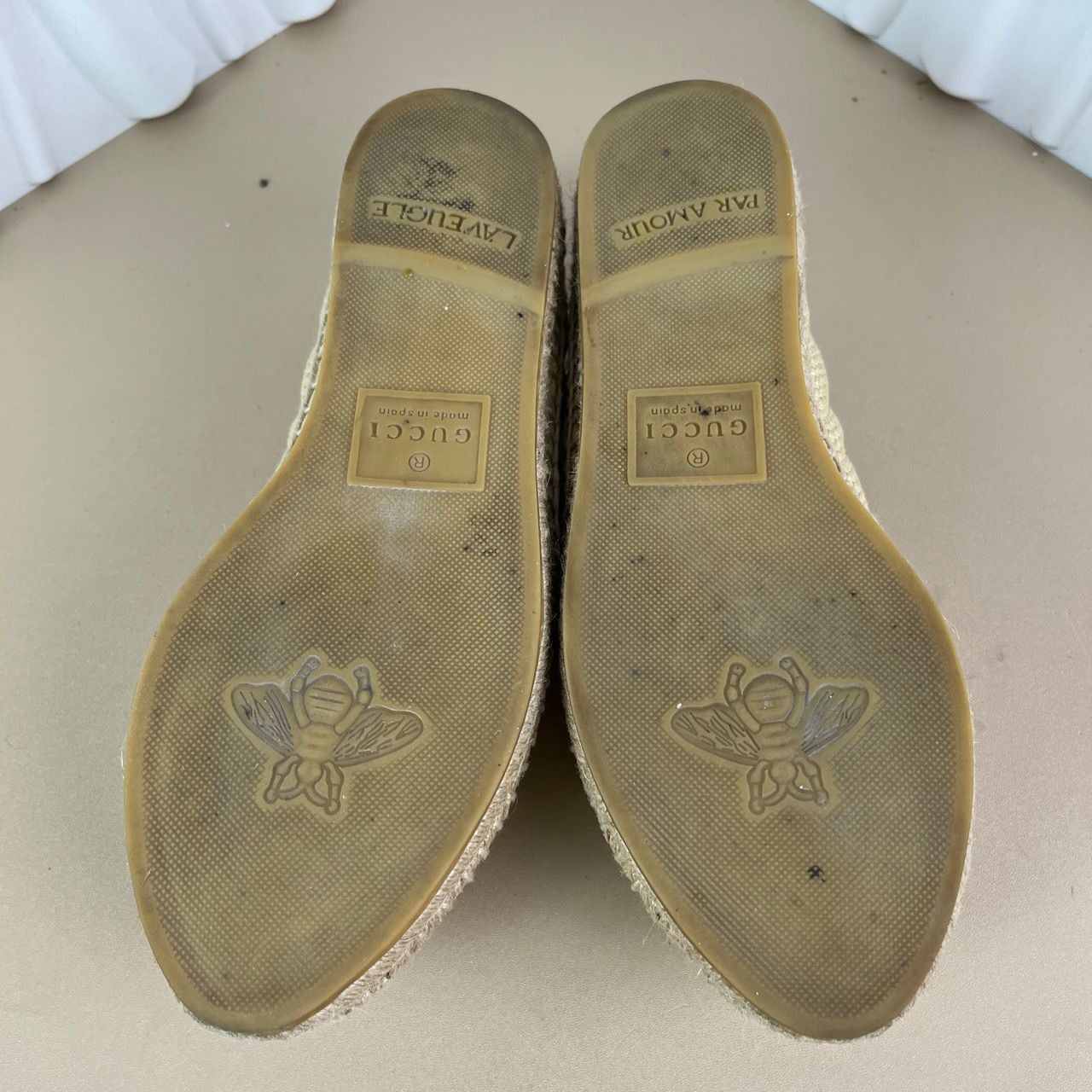 Gucci Gucci Womens Straw Espadrille Flats With Double G Logo Natur Size US 5 / IT 35 - 5 Thumbnail