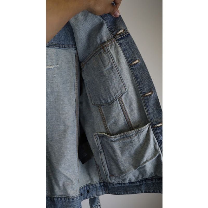 Saint Laurent Paris o1rshd1 Classic Denim Jacket in Sky Blue Size US L / EU 52-54 / 3 - 14 Thumbnail