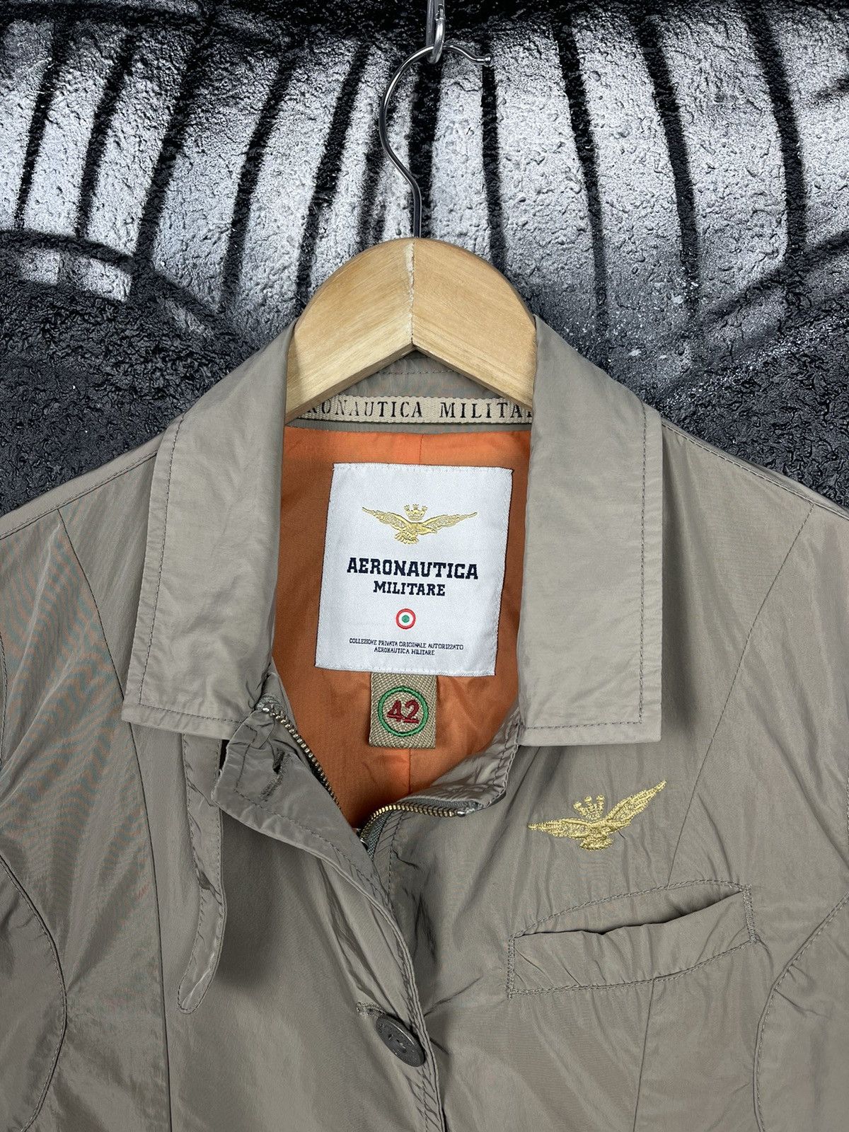 Aeronautica Militare × Vintage Aeronautica Militare Women’s Nylon Bleazer Jacket Size M / US 6-8 / IT 42-44 - 5 Thumbnail