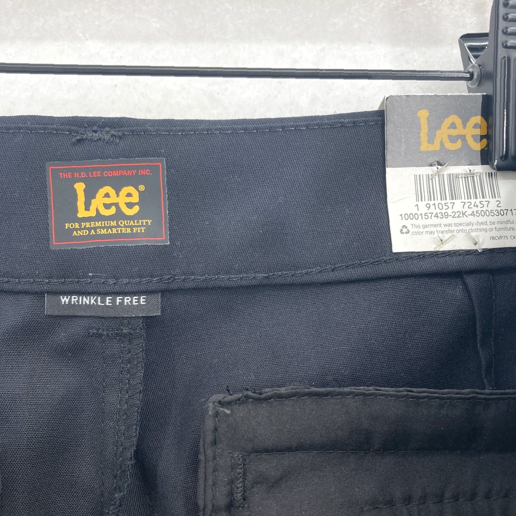 Lee Lee Pants Womens 14 Medium Black Straight Leg Wrinkle Free Work Office Classic Size 36" / US 14 / IT 50 - 5 Thumbnail