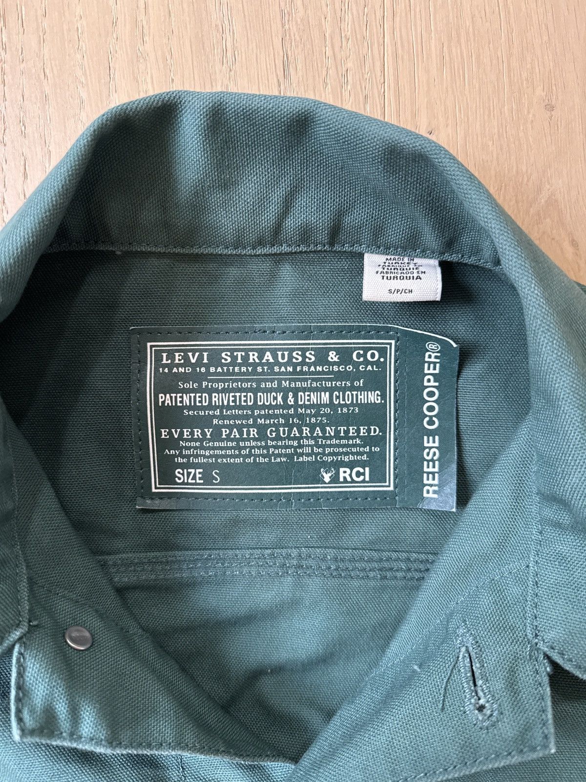 Levi's × Reese Cooper Reese Cooper Levi Type 2 Green Trucker Jacket Small Size US S / EU 44-46 / 1 - 3 Thumbnail