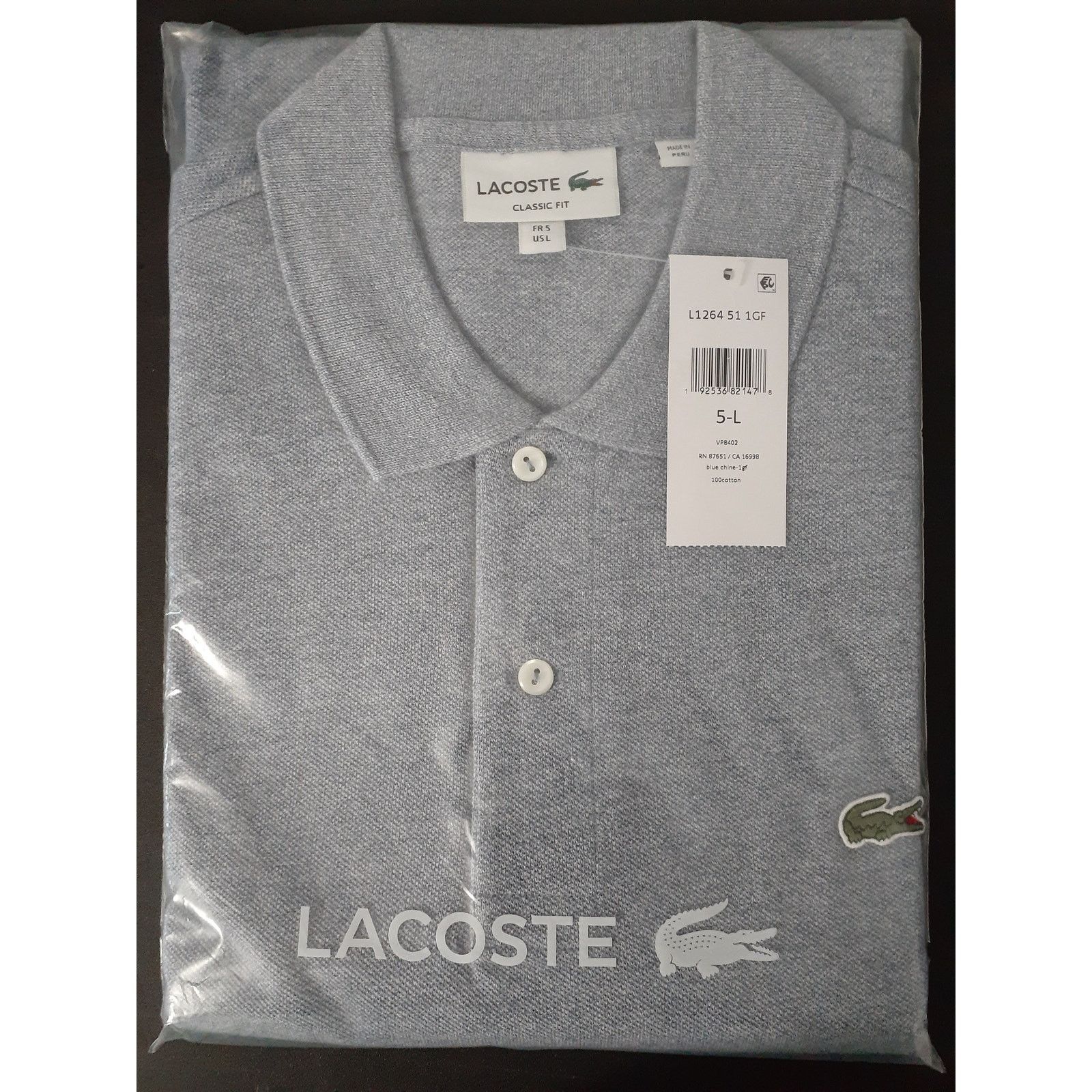 Lacoste Lacoste Men's Classic Chine Pique Polo Shirt Light Blue L Size US L / EU 52-54 / 3 - 2 Thumbnail