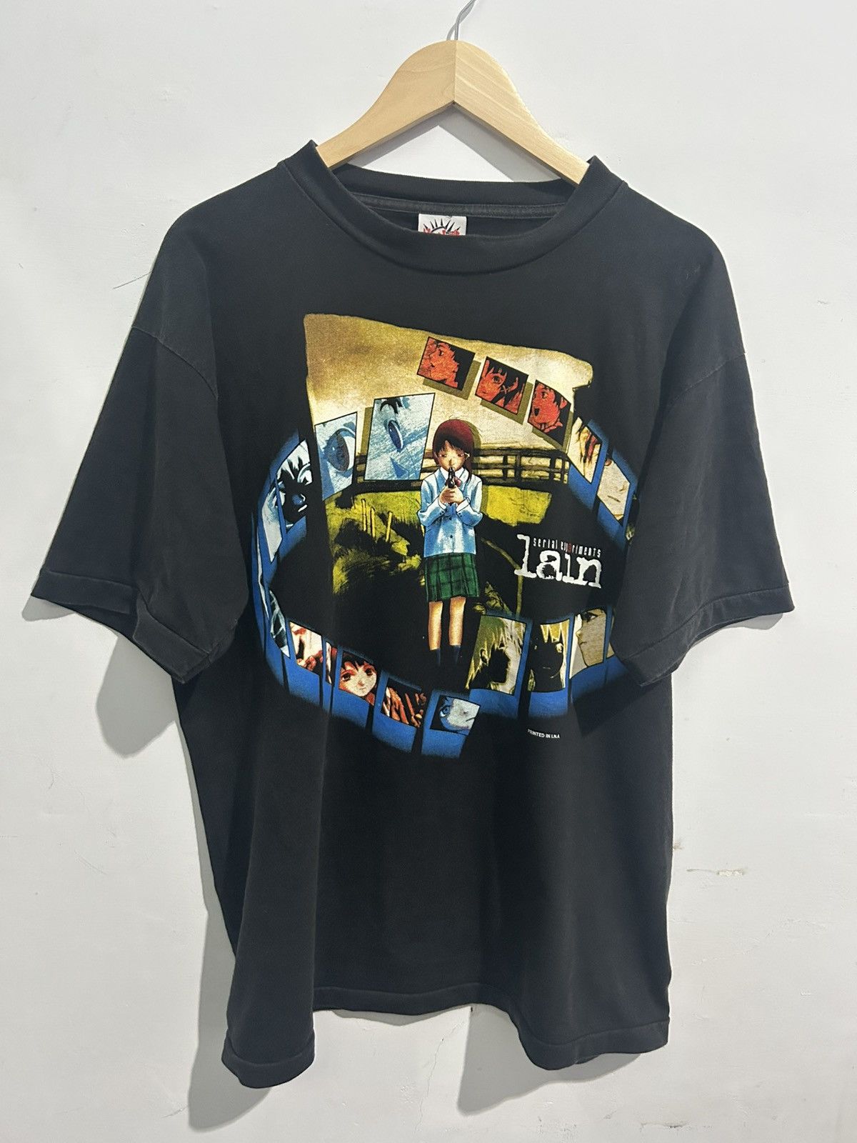Anime Serial Lain Experiment Video Girl Limited Nostalgtees XL Size US XL / EU 56 / 4 - 5 Thumbnail