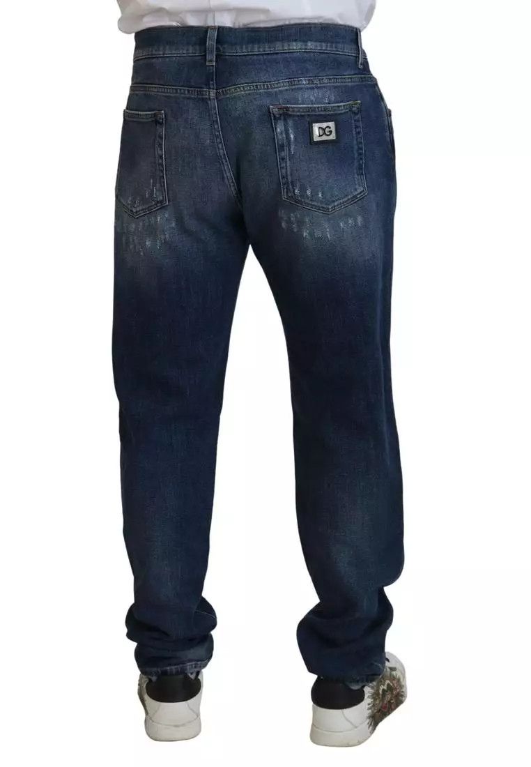 Dolce & Gabbana o1y0125 Logo Jeans in Blue Size US 28 / EU 44 - 3 Thumbnail