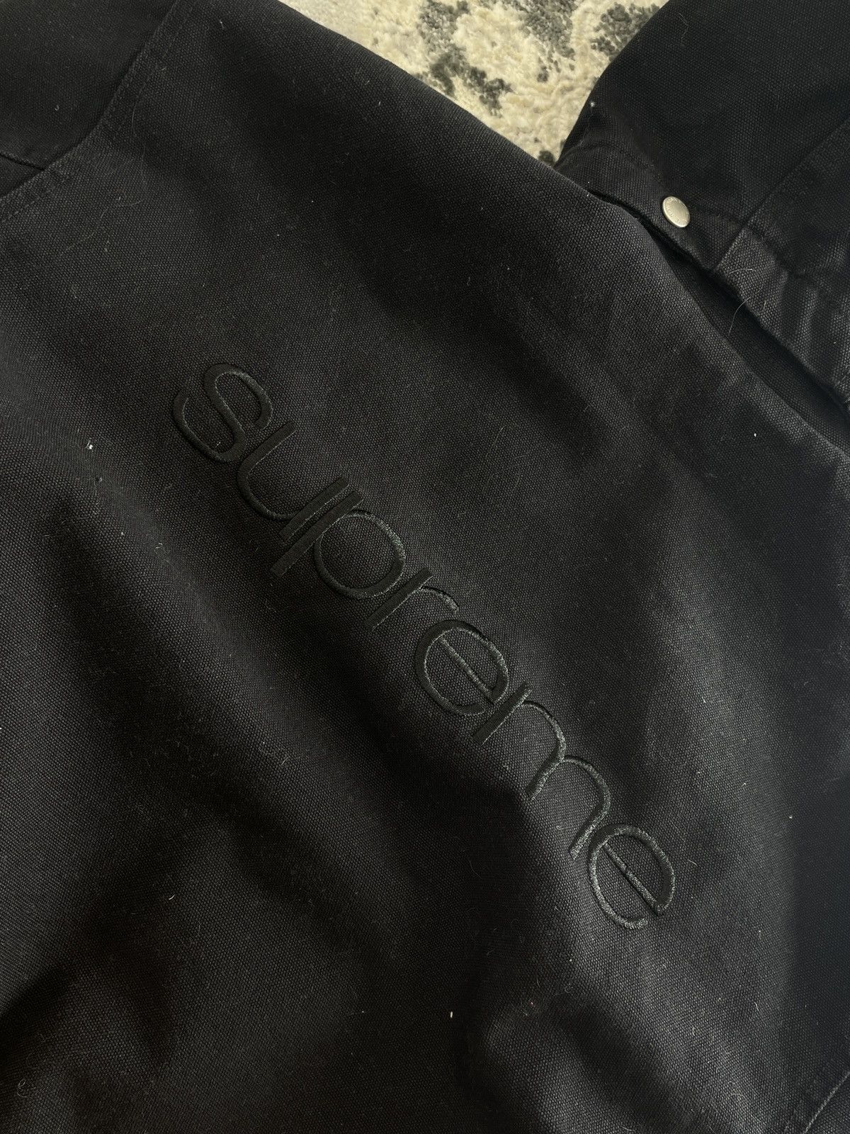 Supreme supereme fw25 codura workwear denim bomber Size US S / EU 44-46 / 1 - 5 Thumbnail