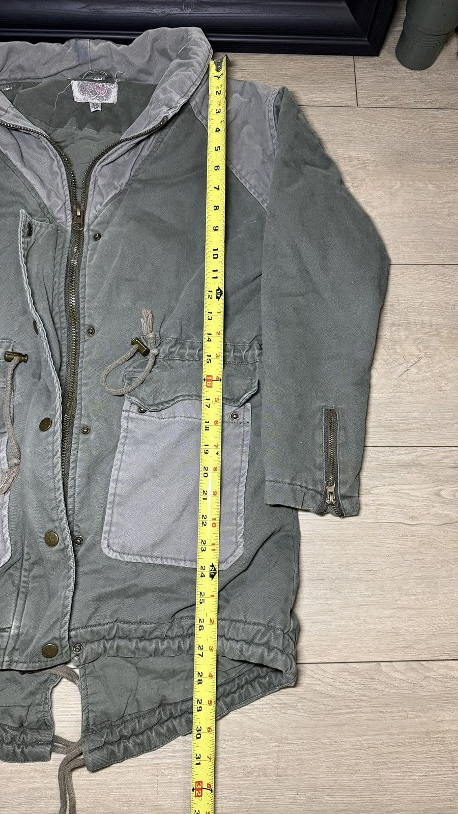 Bebe Y2K 2000s Ecote Women’s Olive Green Parka Coat Size XS / US 0-2 / IT 36-38 - 4 Thumbnail