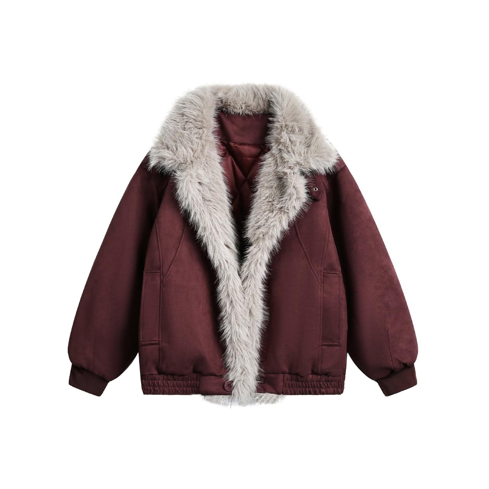 Japanese Brand Black Faux Fur Trim Bomber Jacket, Oversized Fit Outerwear Size US M / EU 48-50 / 2 - 5 Thumbnail