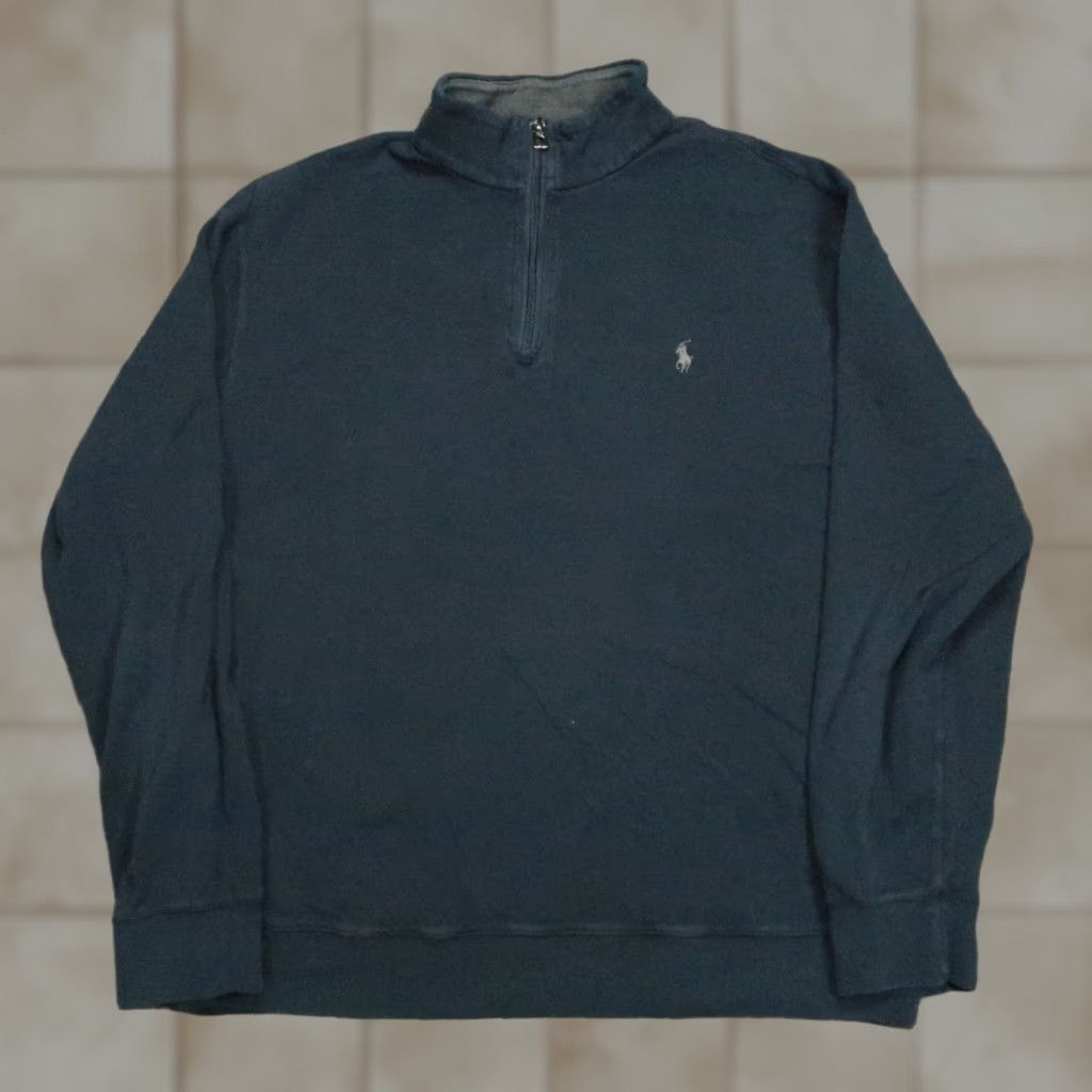 Polo Ralph Lauren Polo Ralph Lauren Pullover Mens XL Blue 1/4 Zip Sweater Jumper Size US XL / EU 56 / 4 - 1 Thumbnail