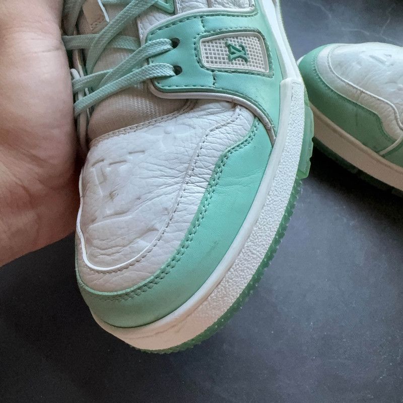 Louis Vuitton Louis Vuitton Trainer Low Sneakers in Tiffany Green -2508 Size US 9.5 / IT 39.5 - 9 Thumbnail