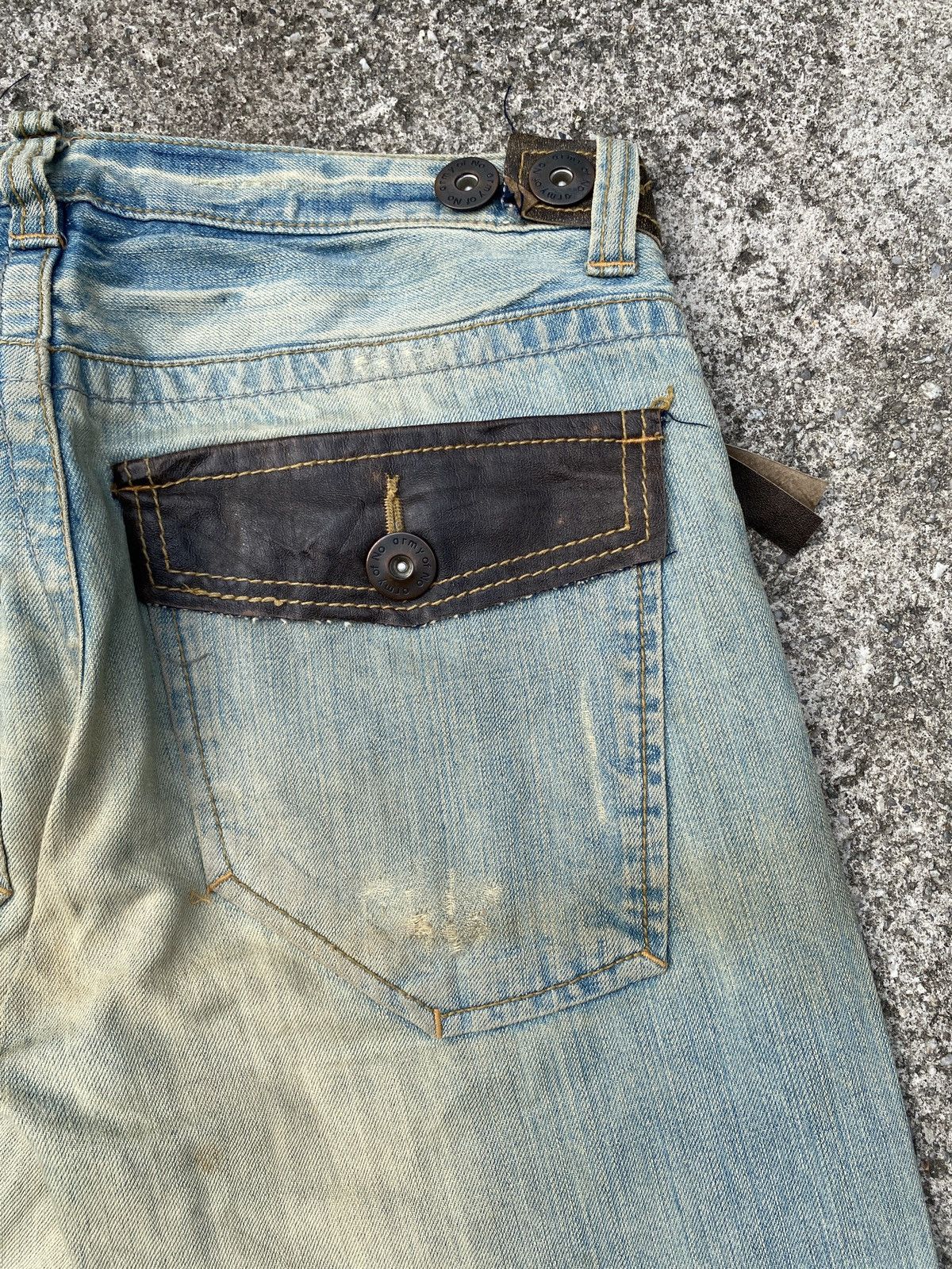 Army Of Me × Japanese Brand Army Of No Distressed Rusty Faded Blue Jeans Size US 31 - 16 Thumbnail