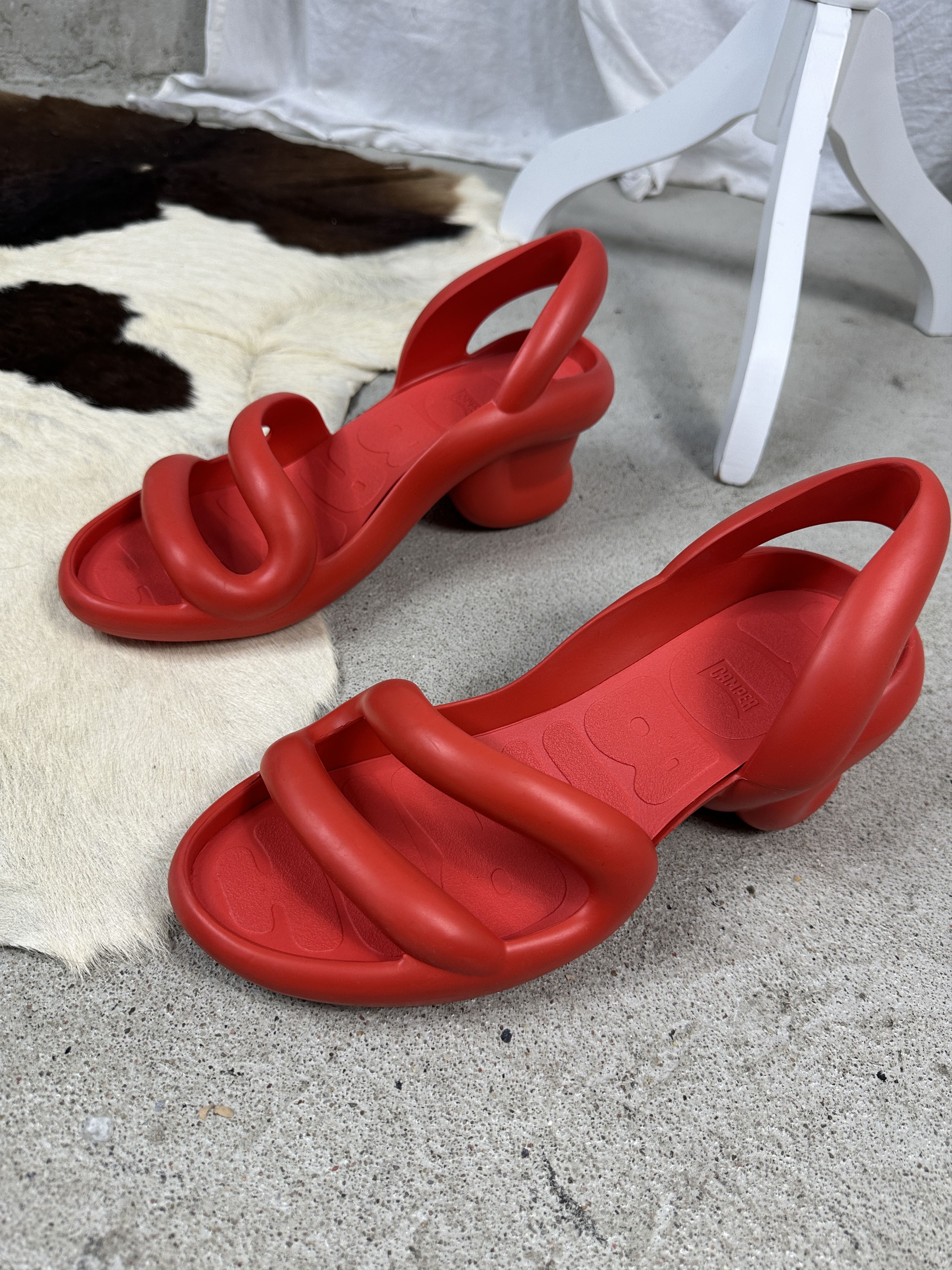 Camper × Vintage Vintage Y2K Elegant Avant Garde Camper Kobarah Rubber Heels Size US 11 / IT 41 - 1 Thumbnail