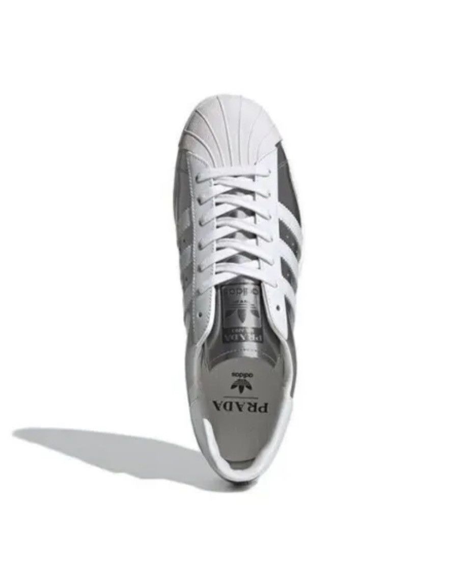 Prada Low Top Superstar Sneakers silver Size US 10 / EU 43 - 7 Thumbnail