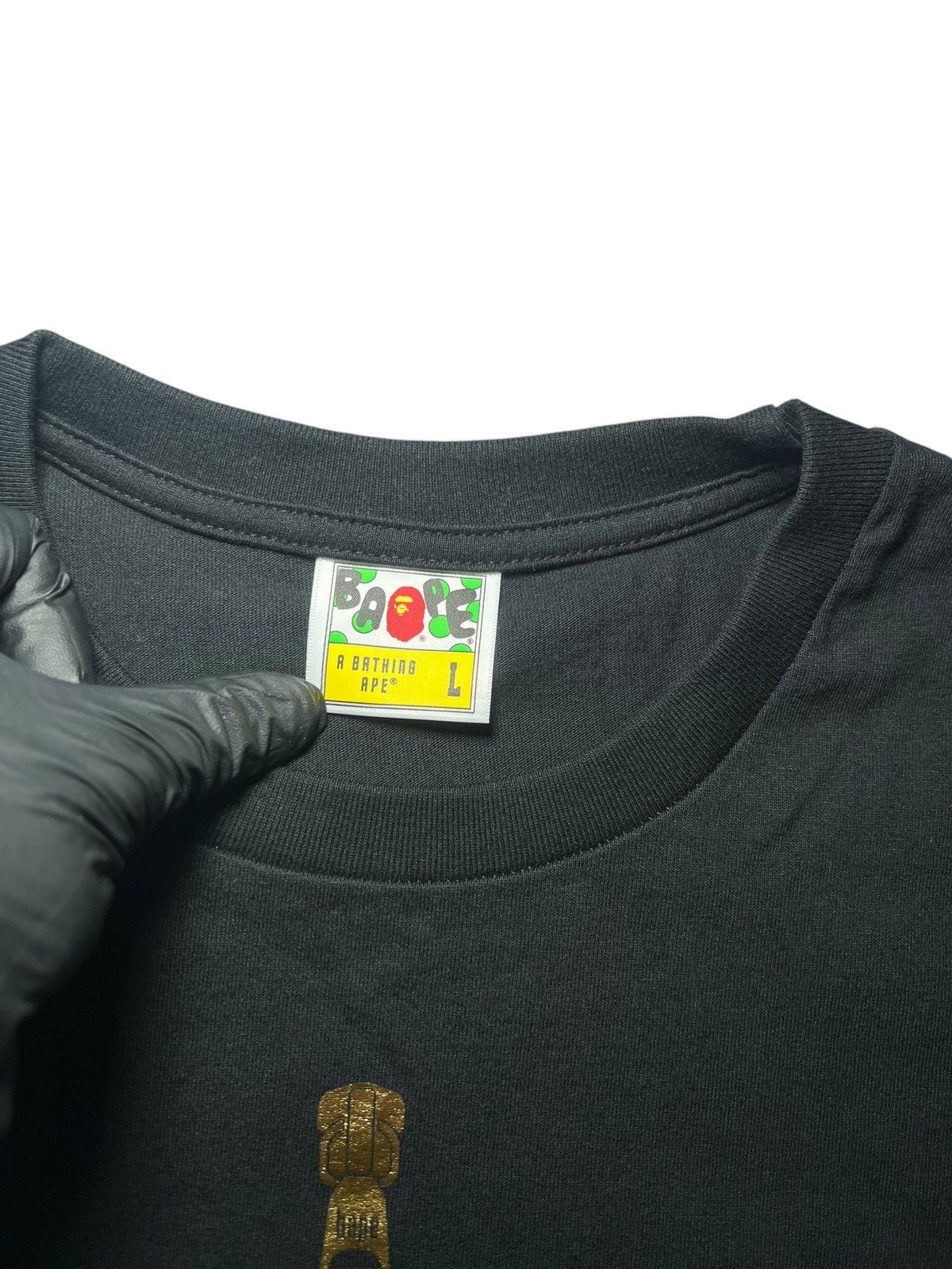 Bape Black Bape Gold Shark T-Shirt Size US L / EU 52-54 / 3 - 3 Thumbnail