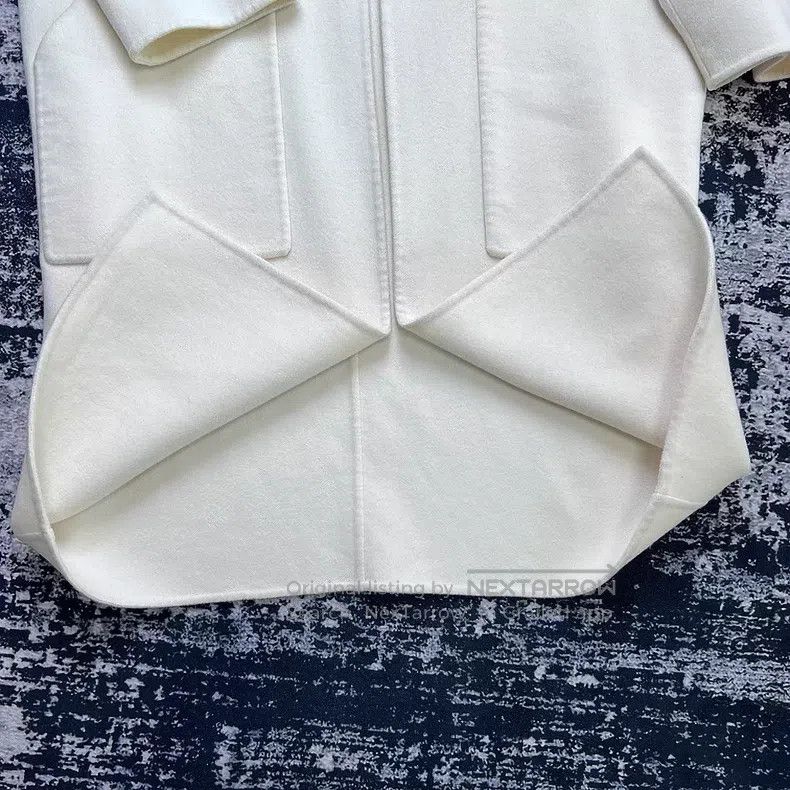 Hermes Hermes White Collar Zipper Loose Cashmere Coat Size XS / US 0-2 / IT 36-38 - 6 Thumbnail