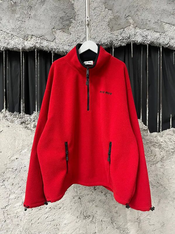 Miu Miu Miu Miu Red Jacket for Women in Size One 0089 Size ONE SIZE - 1 Thumbnail