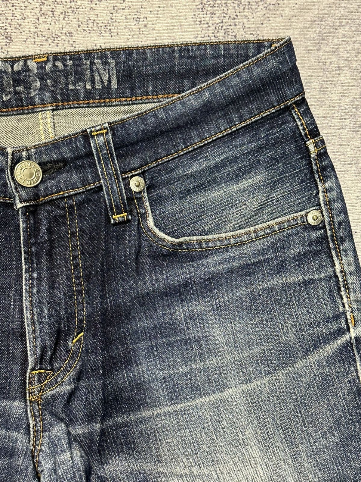 Kapital Edwin 503 Skinny Slim Blue Trip Distressed Denim Size US 30 / EU 46 - 6 Thumbnail