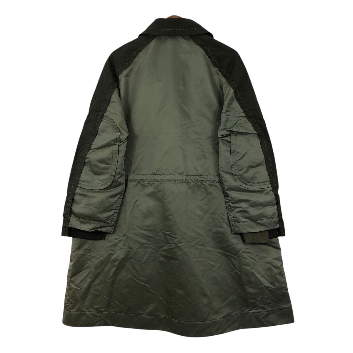 Sacai Sacai AW21 MA-1 Hybrid Trench Coat Khaki Green Size US L / EU 52-54 / 3 - 6 Thumbnail