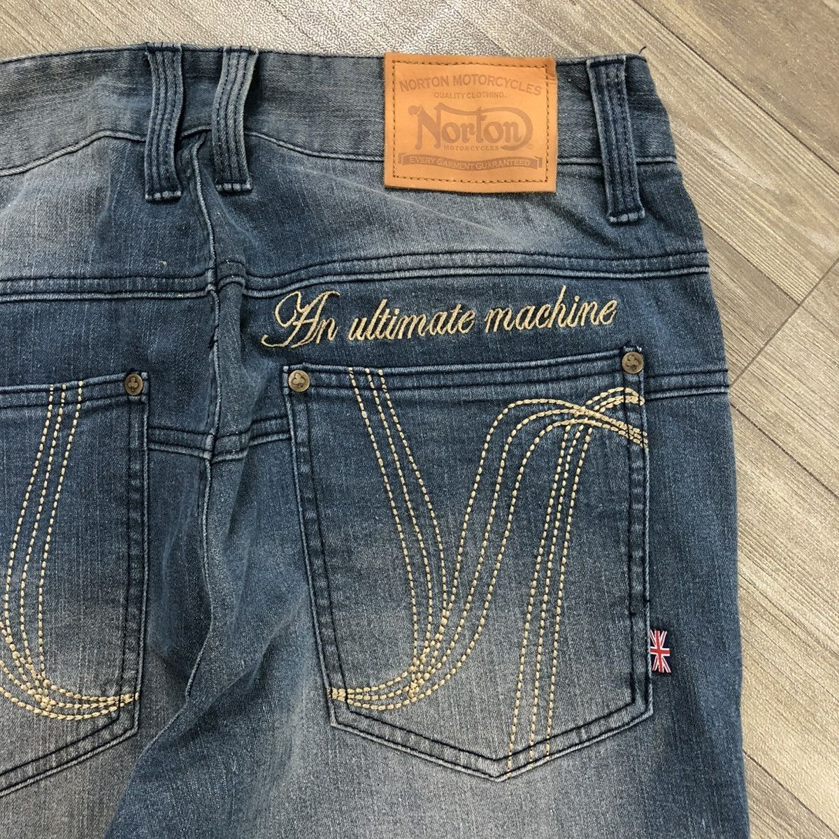 Norton × Sports Specialties 2000s Norton World Champions Biker Jeans Size US 31 - 12 Thumbnail