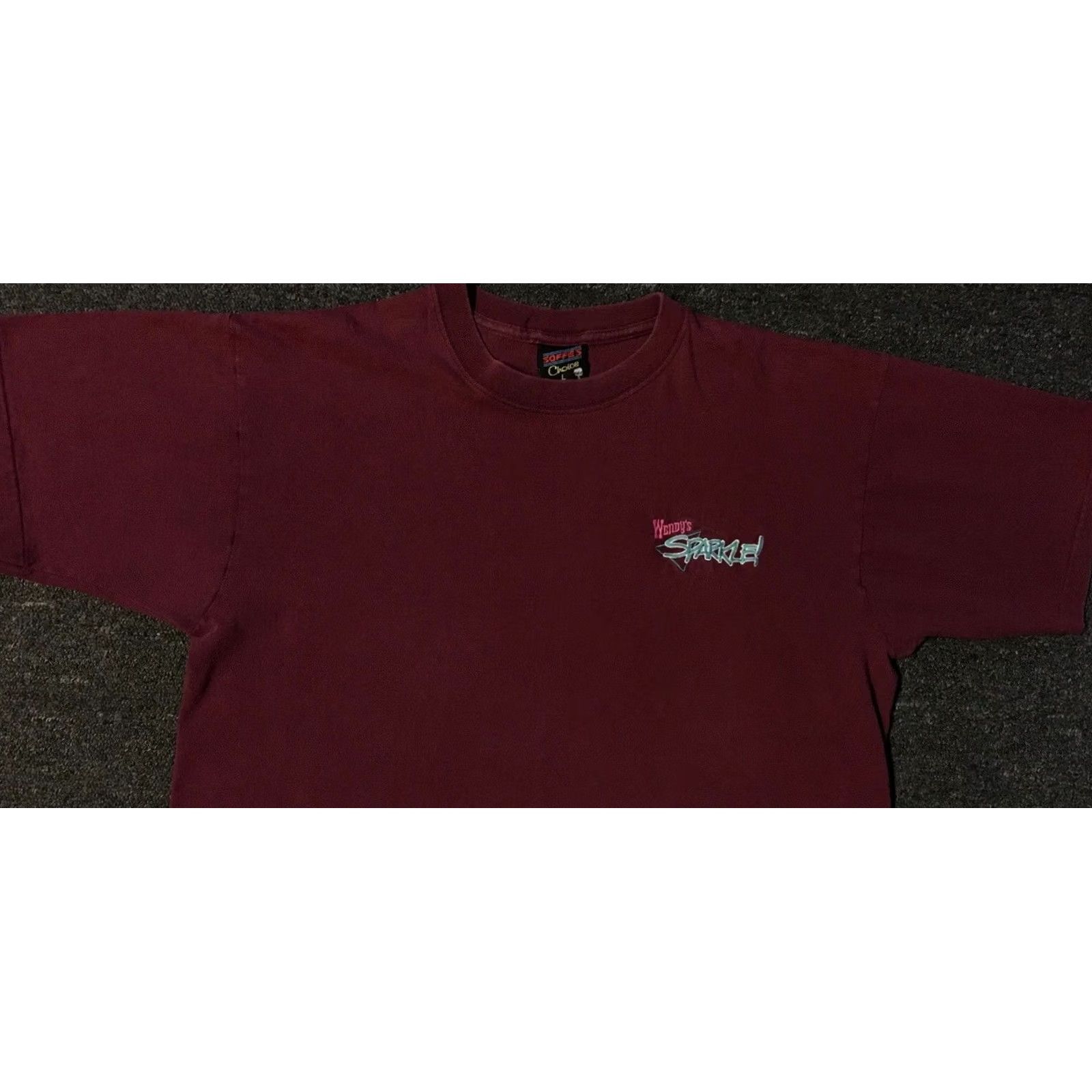 Vintage VINTAGE 90s Wendy’s Sparkle Corporate Faded Promo Shirt L Red Mens T-Shirt Grunge Fast Food Burger 80s 90s USA Single Stitch Size US L / EU 52-54 / 3 - 5 Thumbnail