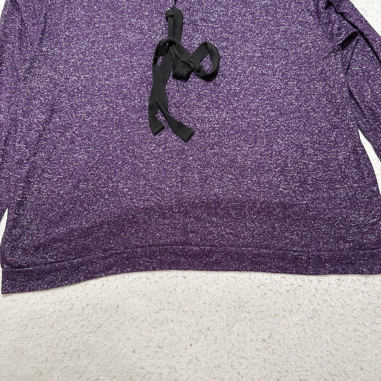 Other a.n.a XL Purple V-Neck Black Lace Up Back T Shirt Soft Top Size XL / US 12-14 / IT 48-50 - 12 Thumbnail
